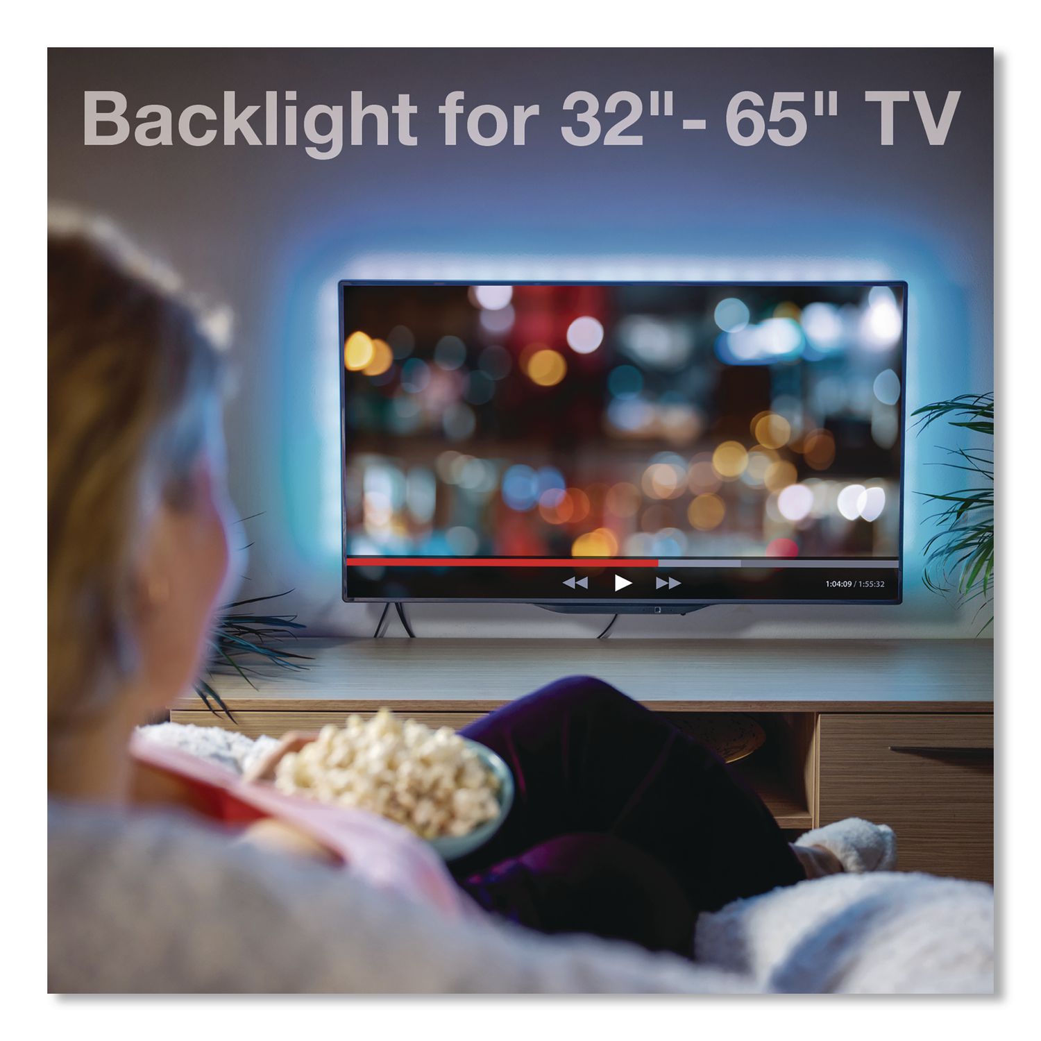 LED TV Backlight For 32" To 65" Televisions, 13.1 Ft String, 16 Colors