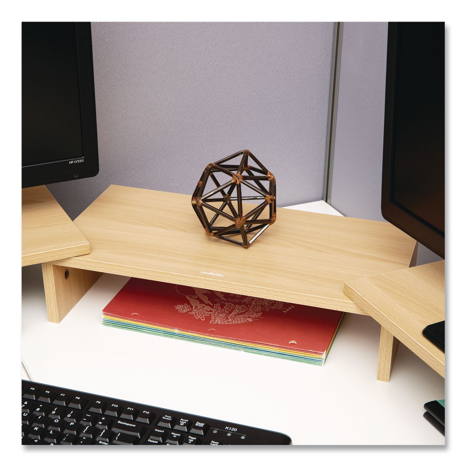 Metal Geometric Sculpture, 4.75 X 4.75 X 4.5, Black/Bronze