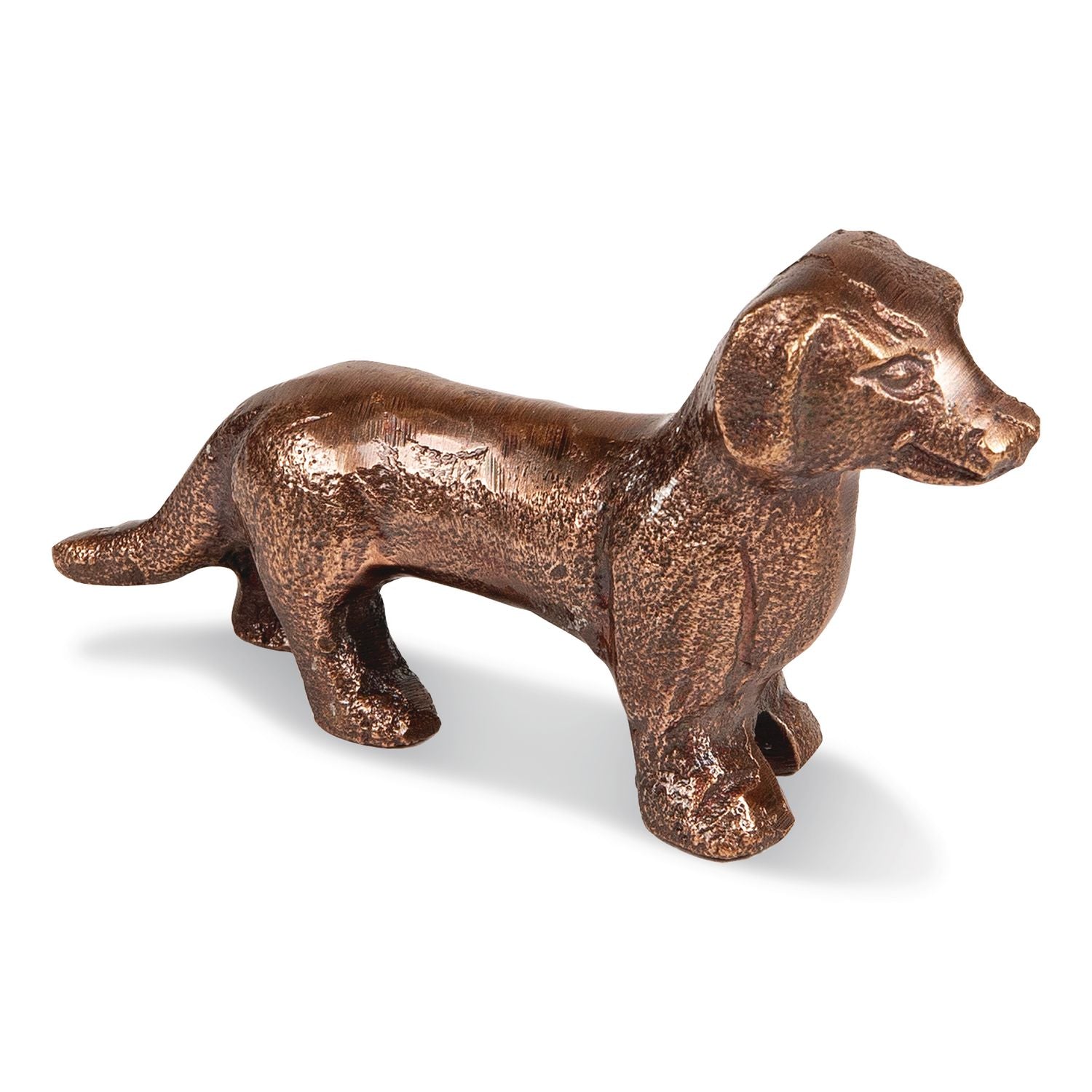 Dachshund Figurine, 3 X 4 X 1.75, Antique Brass