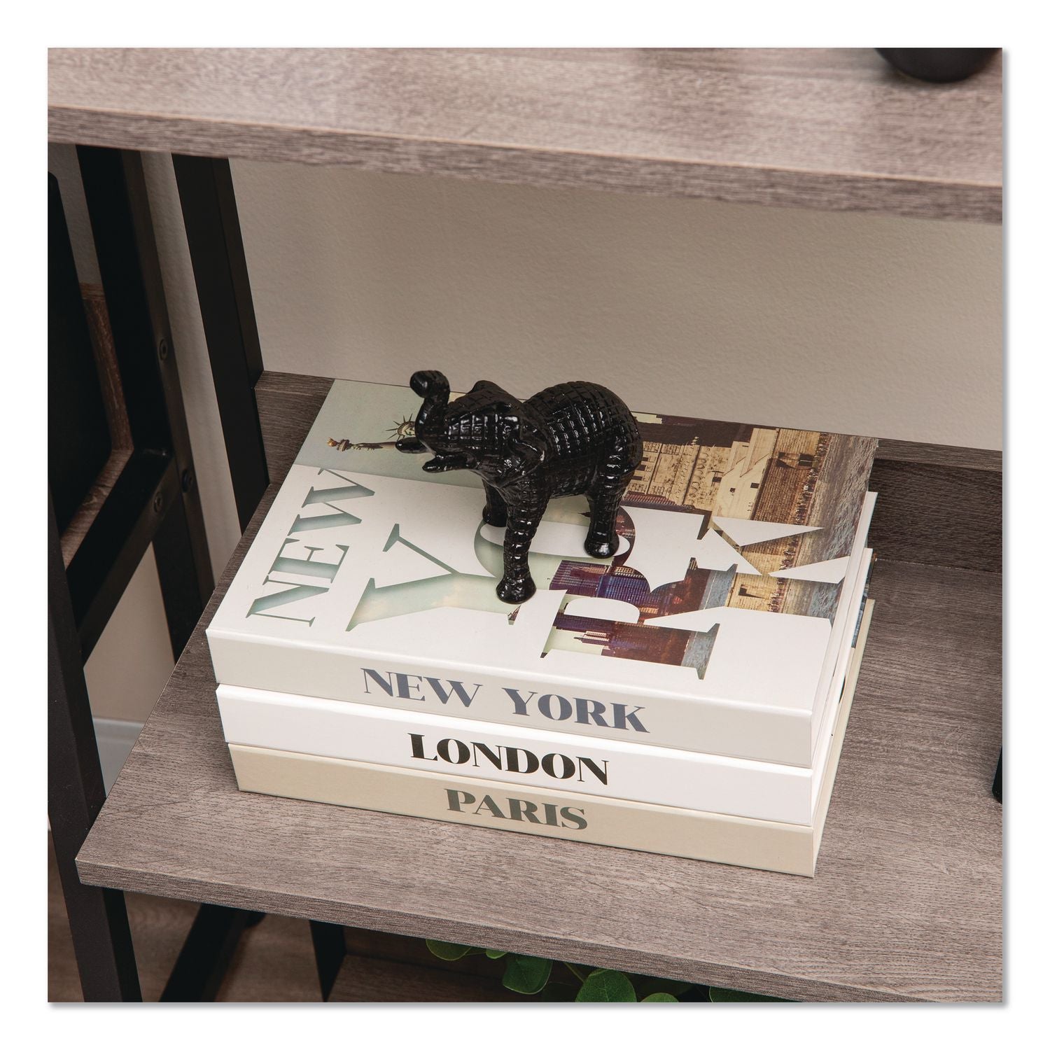 Lucky Wealth Elephant Figurine, 2 X 6.5 X 4.5, Black