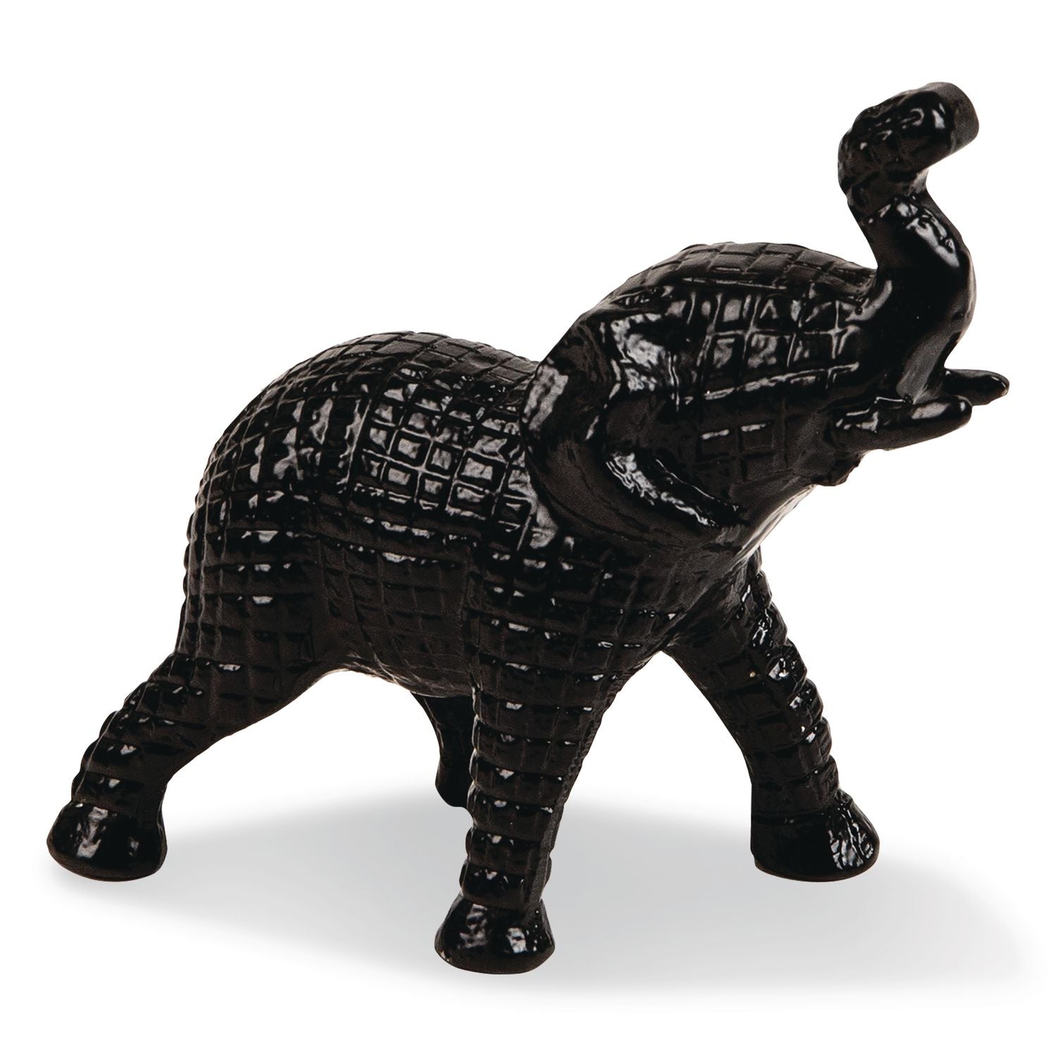 Lucky Wealth Elephant Figurine, 2 X 6.5 X 4.5, Black