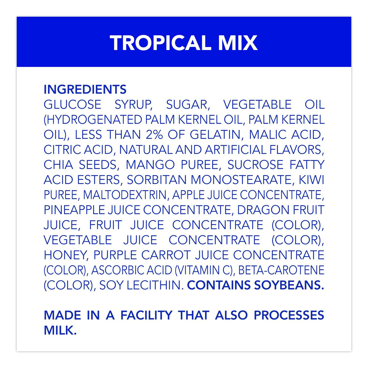 Stand Up Pouch Tropical Mix, 12.7 Oz Pouch, 2/Carton