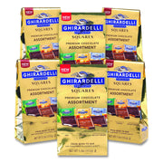 Premium Chocolate Assortment Squares, 5.3 Oz Bag, 6/Carton