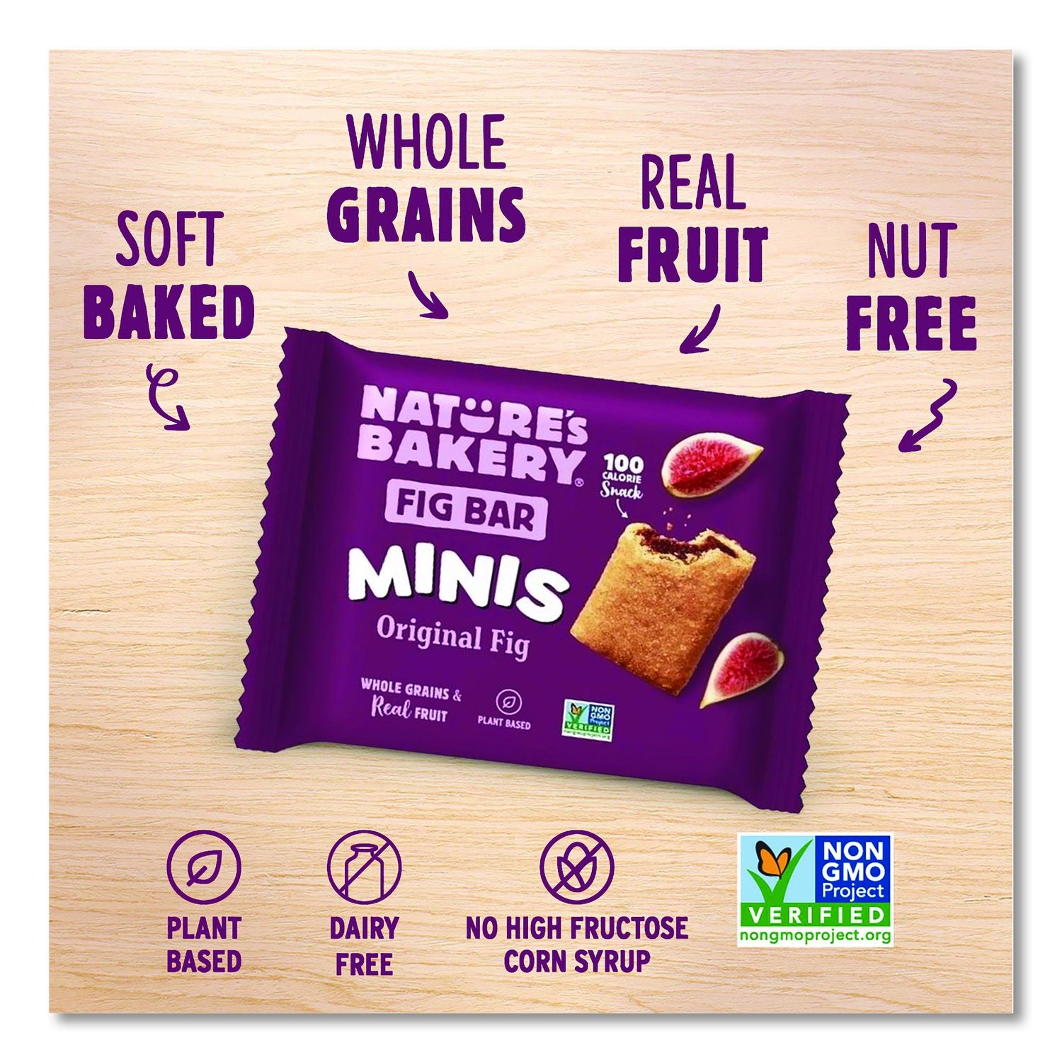Minis Whole Wheat Fig Bar Original, 1 Oz Packet, 150/Carton
