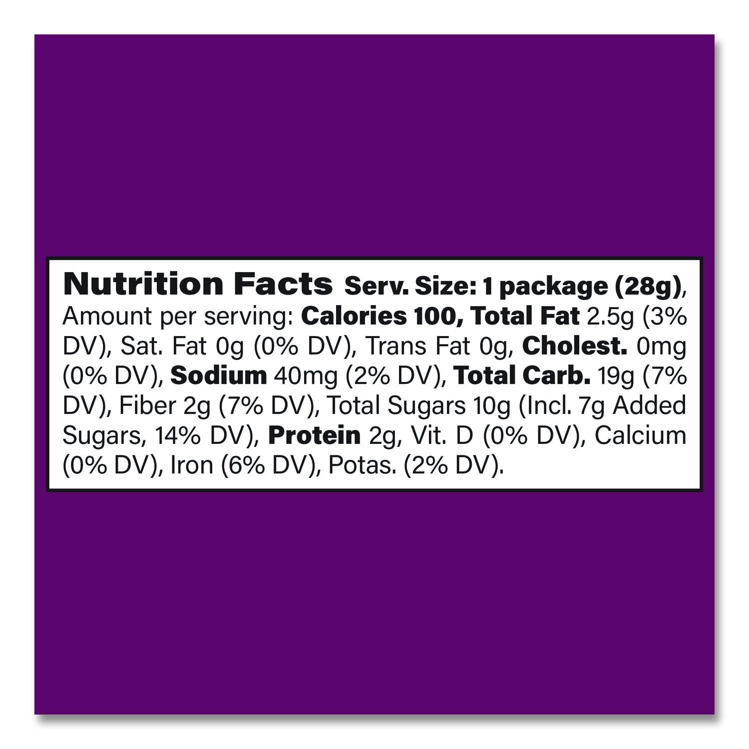 Minis Whole Wheat Fig Bar Original, 1 Oz Packet, 150/Carton