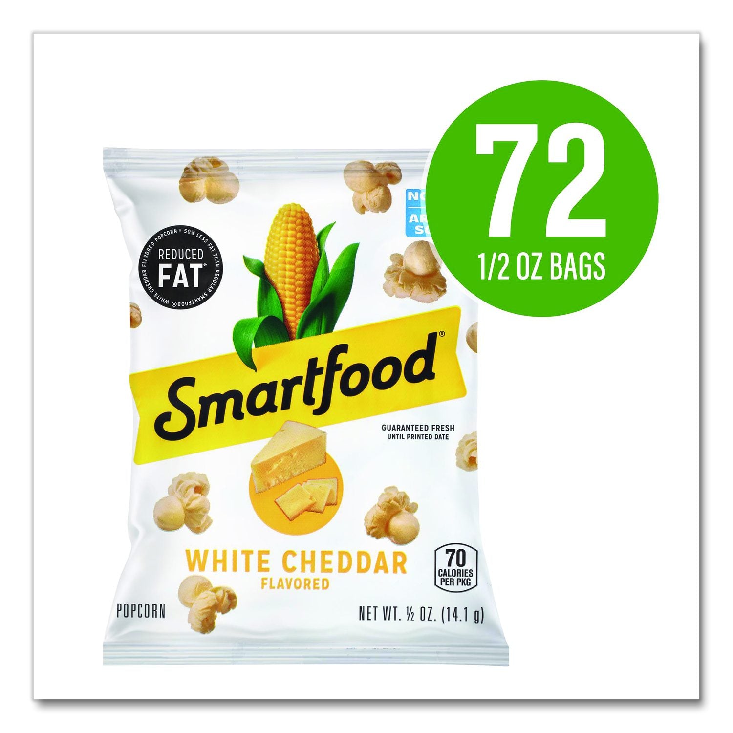 Reduced Fat White Cheddar Popcorn, 0.5 Oz Bag, 72/Carton