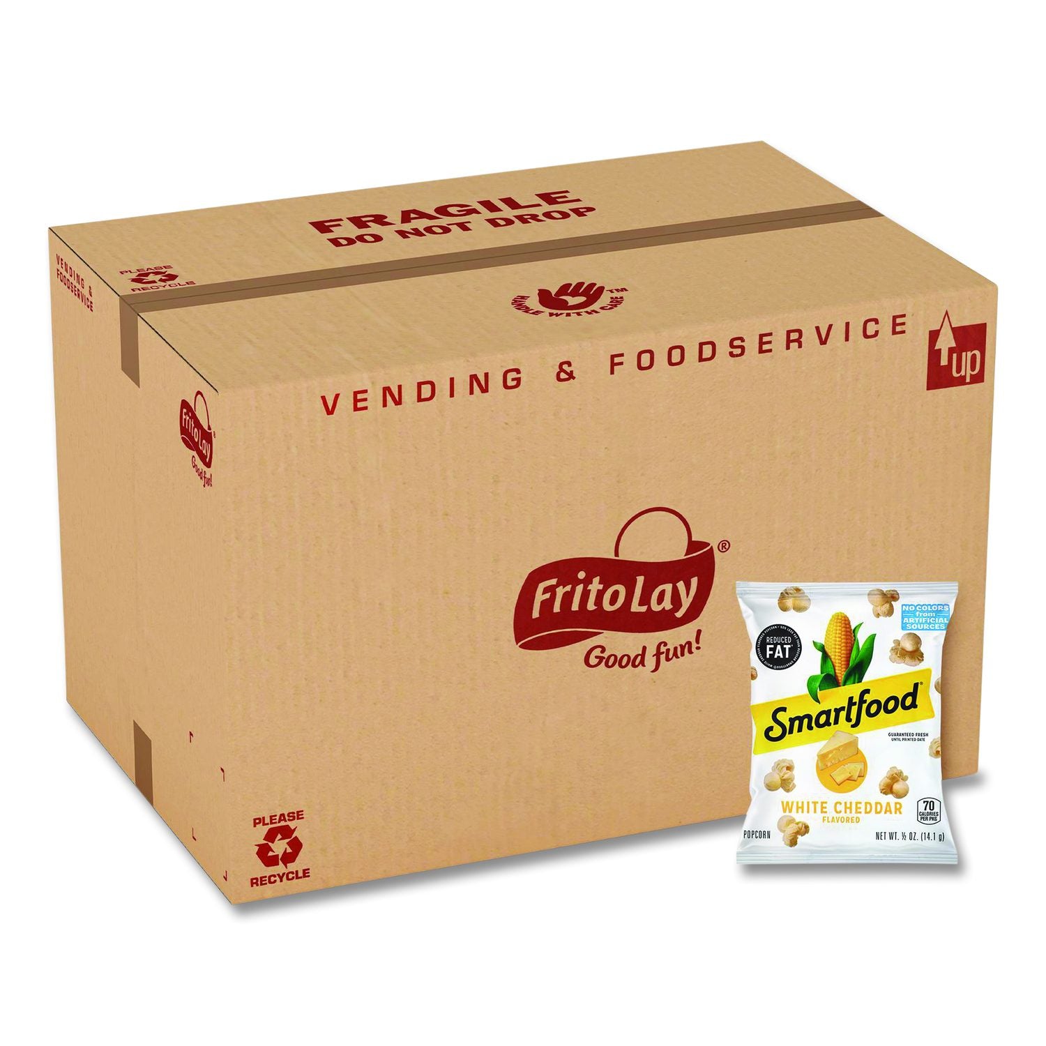 Reduced Fat White Cheddar Popcorn, 0.5 Oz Bag, 72/Carton