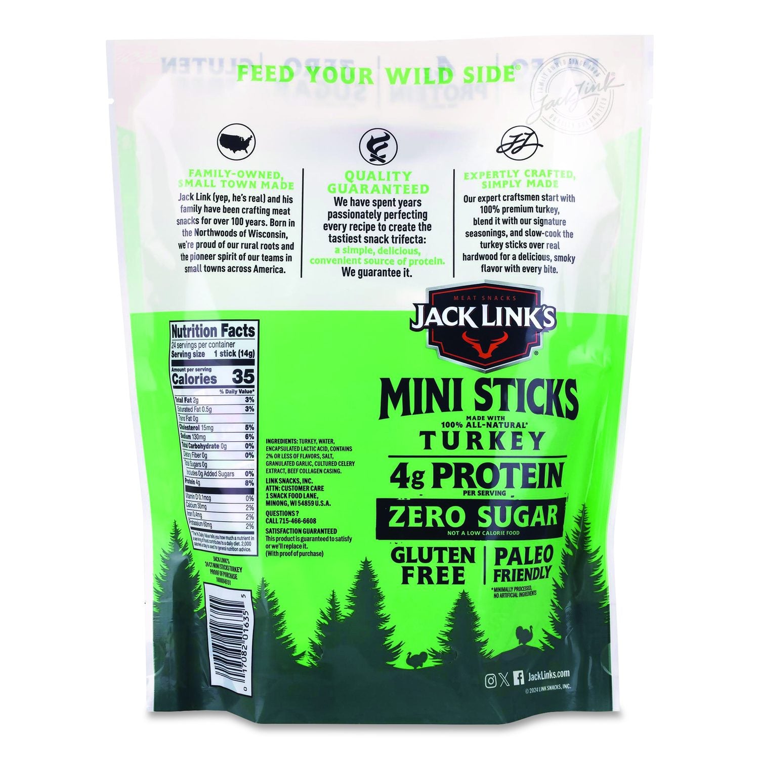 Savory Herb Mini Turkey Stick, 0.5 Oz Stick, 24/Pack