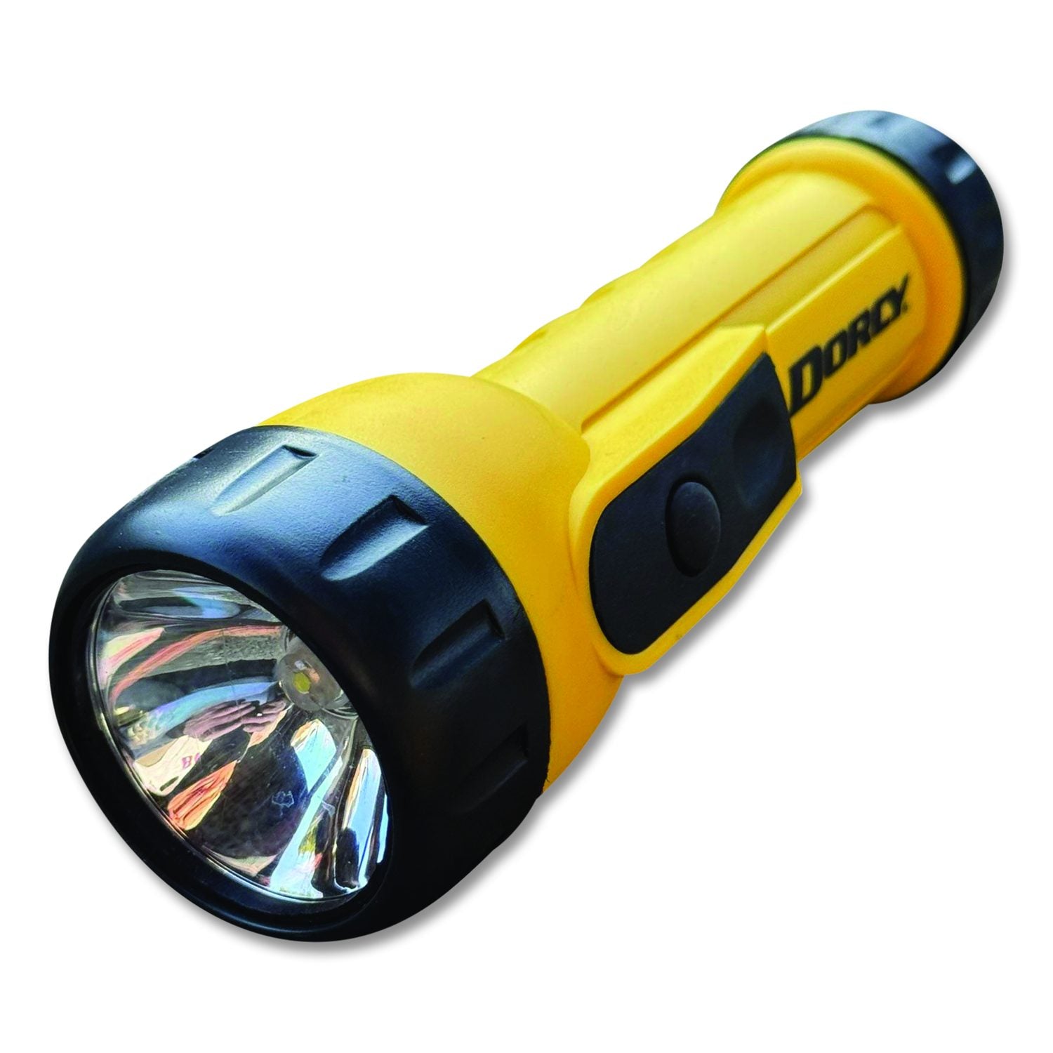 LED Work Light Flashlight, 2 D Batteries (Included), Yellow