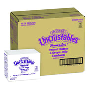 UNCRUSTABLES Peanut Butter And Grape Wheat, 2.6 Oz, 8 Sandwiches/Box, 2 Boxes/Carton