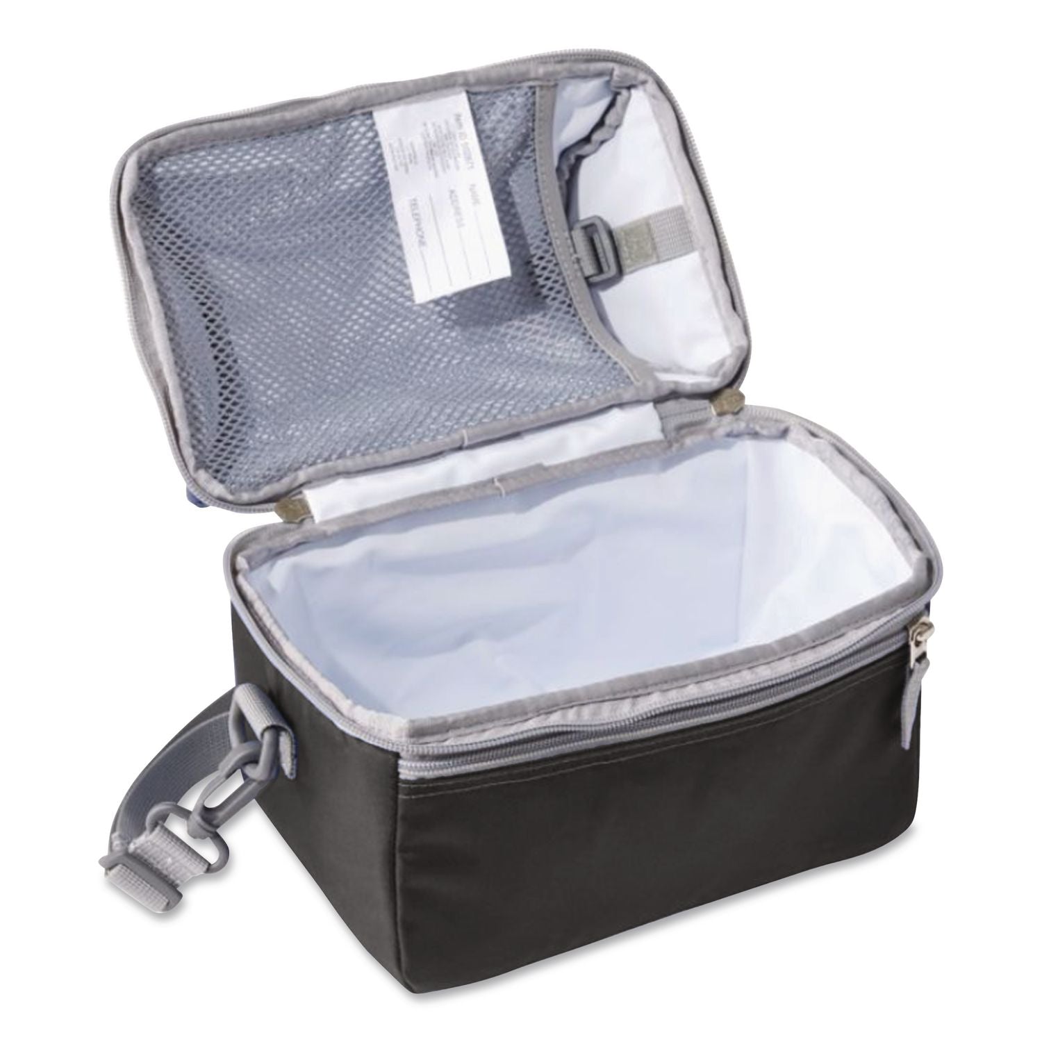 Flip-Top Insulated Lunch Box, 9 X 5 X 7, Black