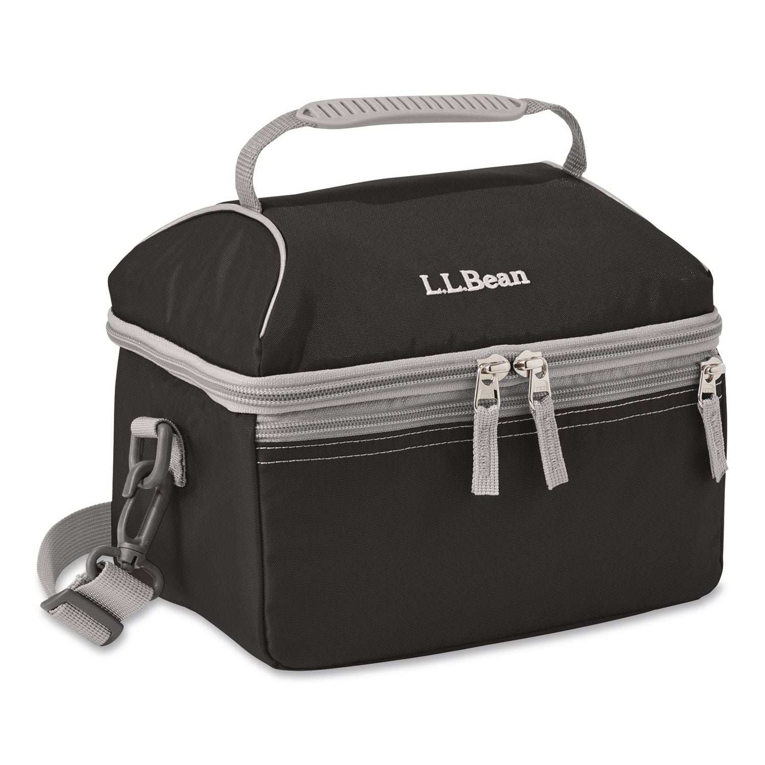 Flip-Top Insulated Lunch Box, 9 X 5 X 7, Black
