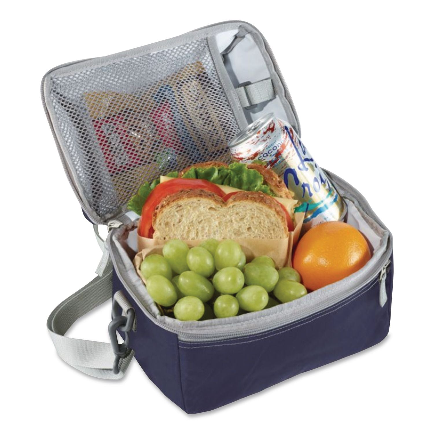 Flip-Top Insulated Lunch Box, 9 X 5 X 7, Navy