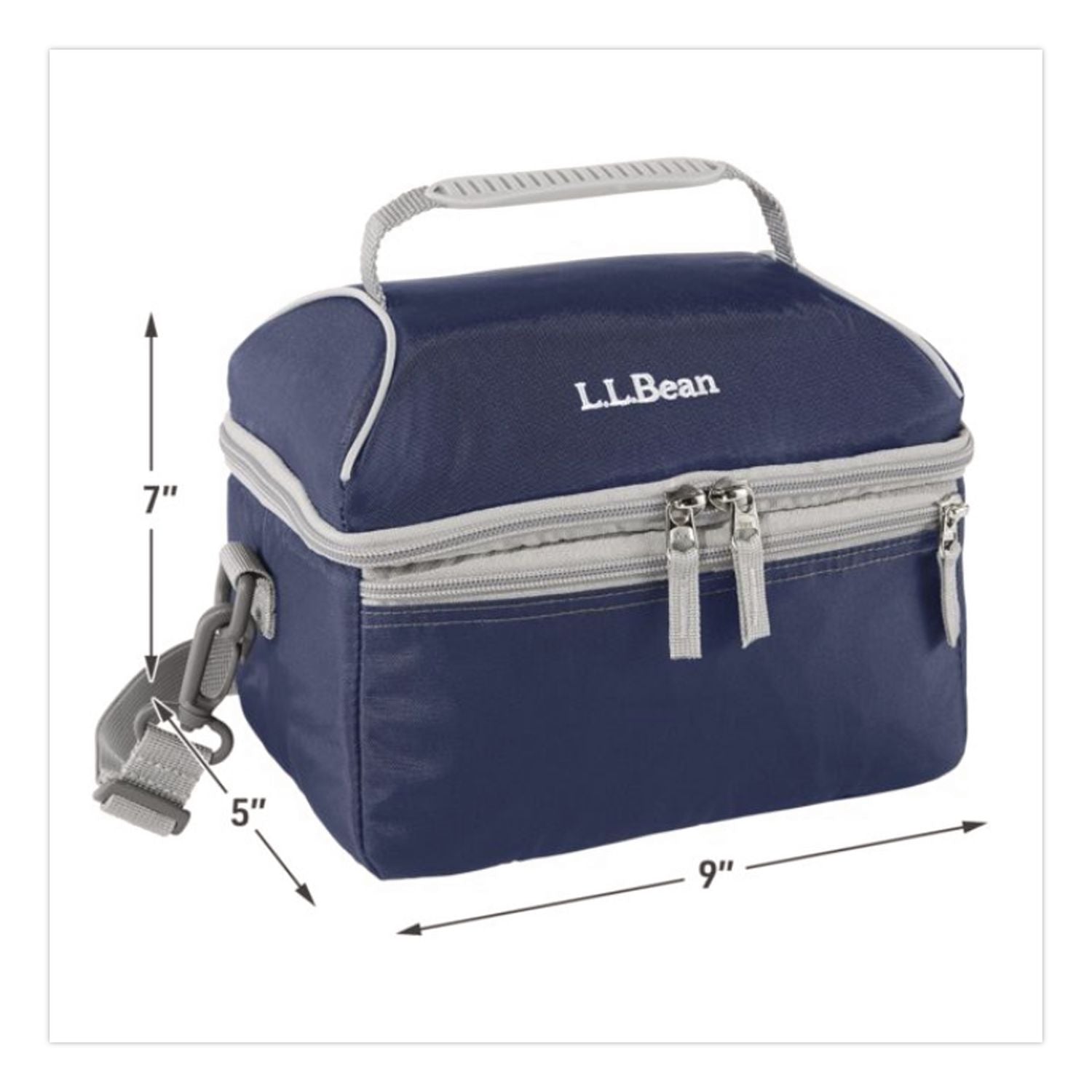 Flip-Top Insulated Lunch Box, 9 X 5 X 7, Navy