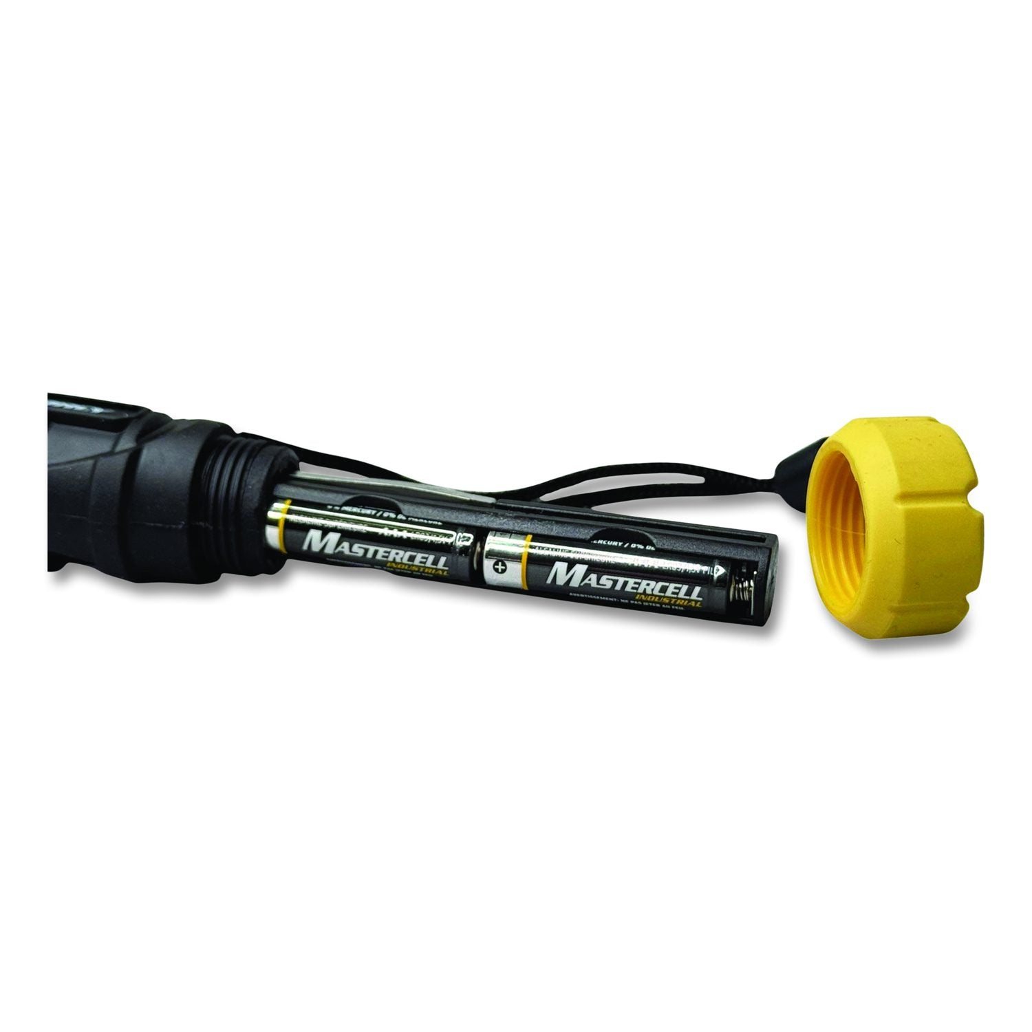 180 Lumen Rubber LED Flashlight, 3 AAA Batteries (Included), Black/Yellow