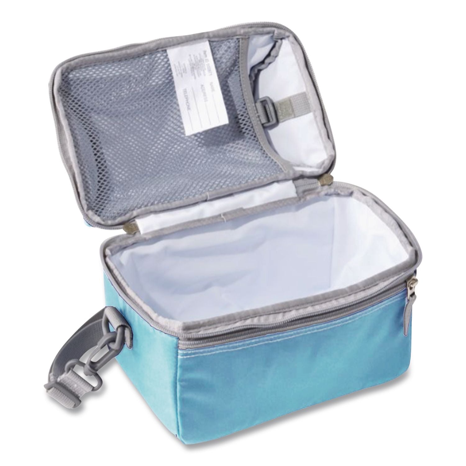 Flip-Top Insulated Lunch Box, 9 X 5 X 7, Surf Blue