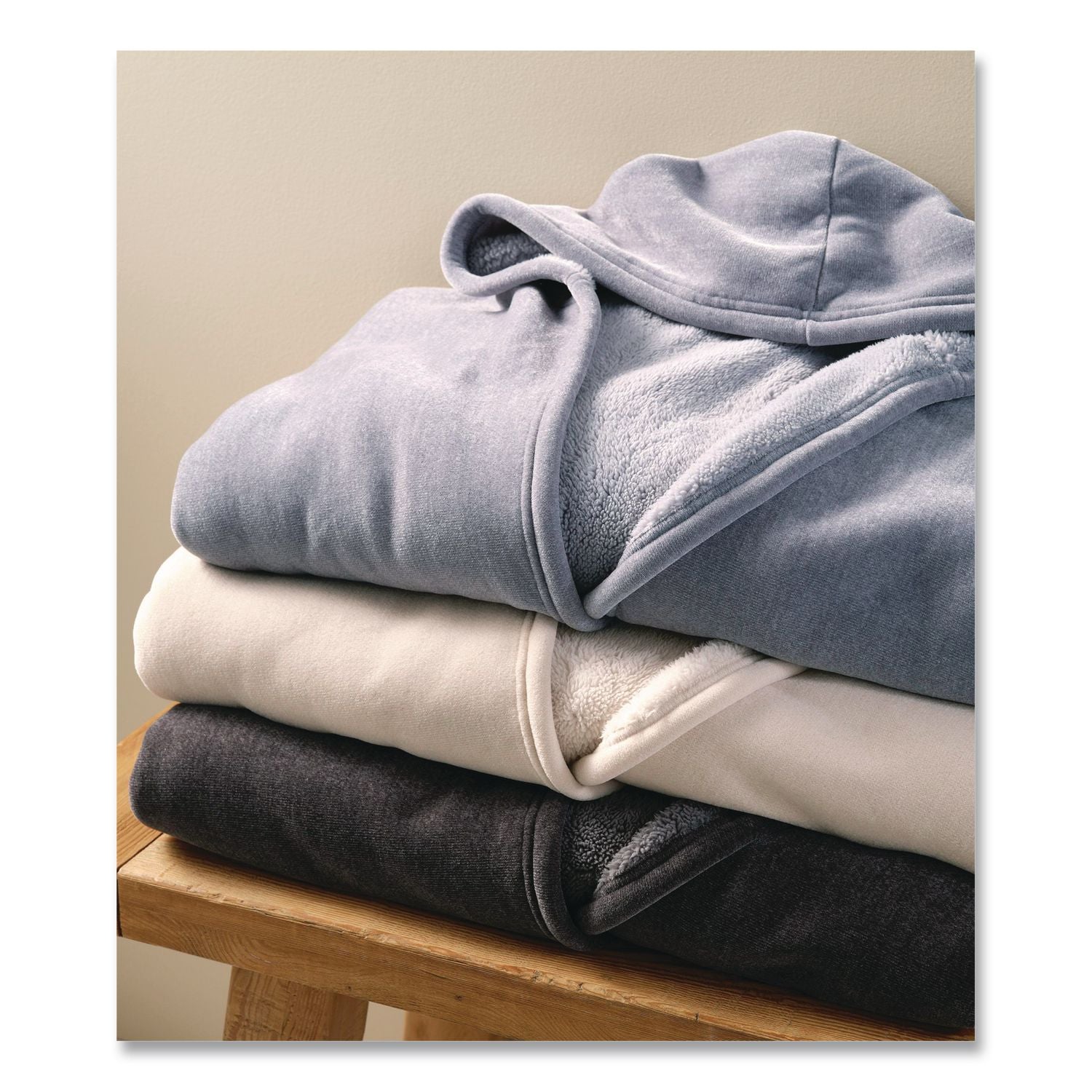 Cozy Chenille Wearable Throw, 58 X 60, Cream