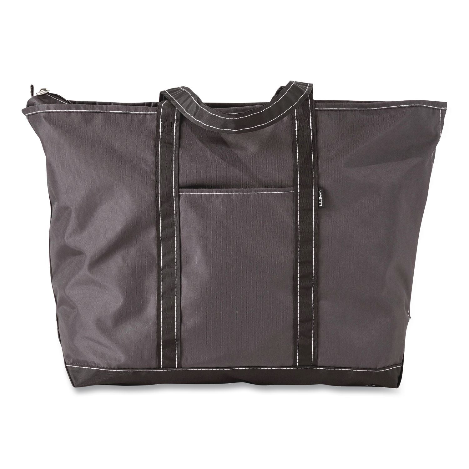 Large Nylon Everyday Lightweight Tote, 17" X 7.5" X 15", Granite/Black