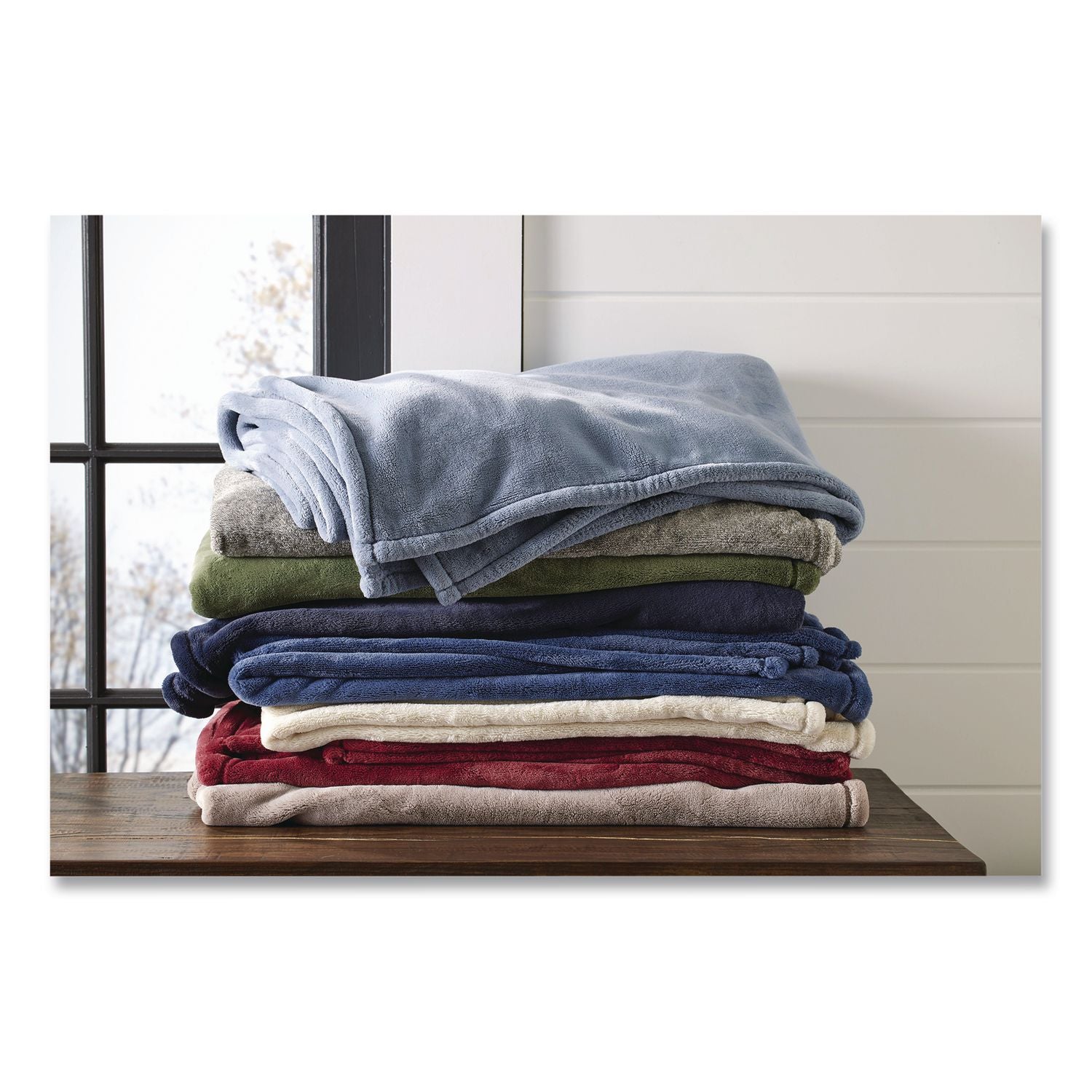 Wicked Plush Throw, 60 X 80, Bayside Blue Heather