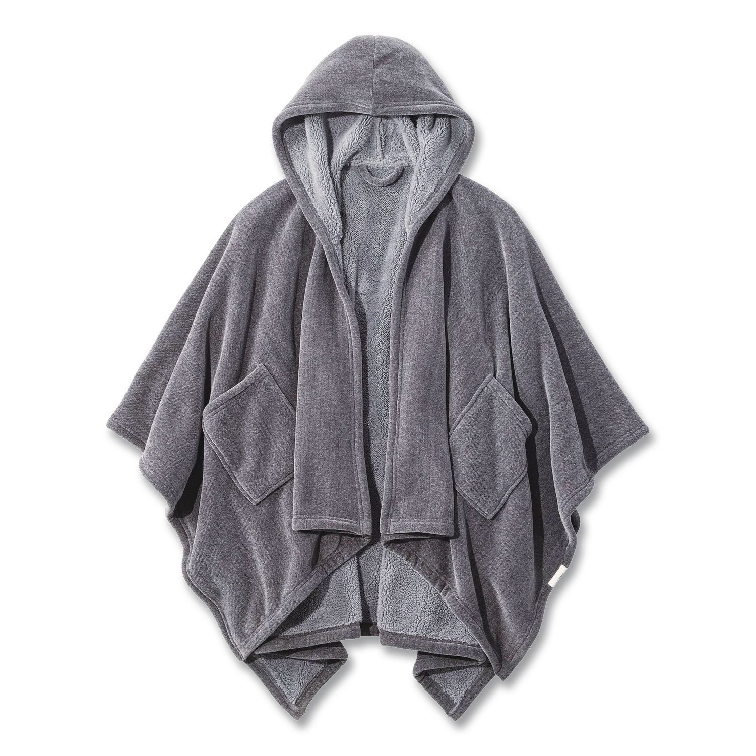 Cozy Chenille Wearable Throw, 58 X 60, Gray