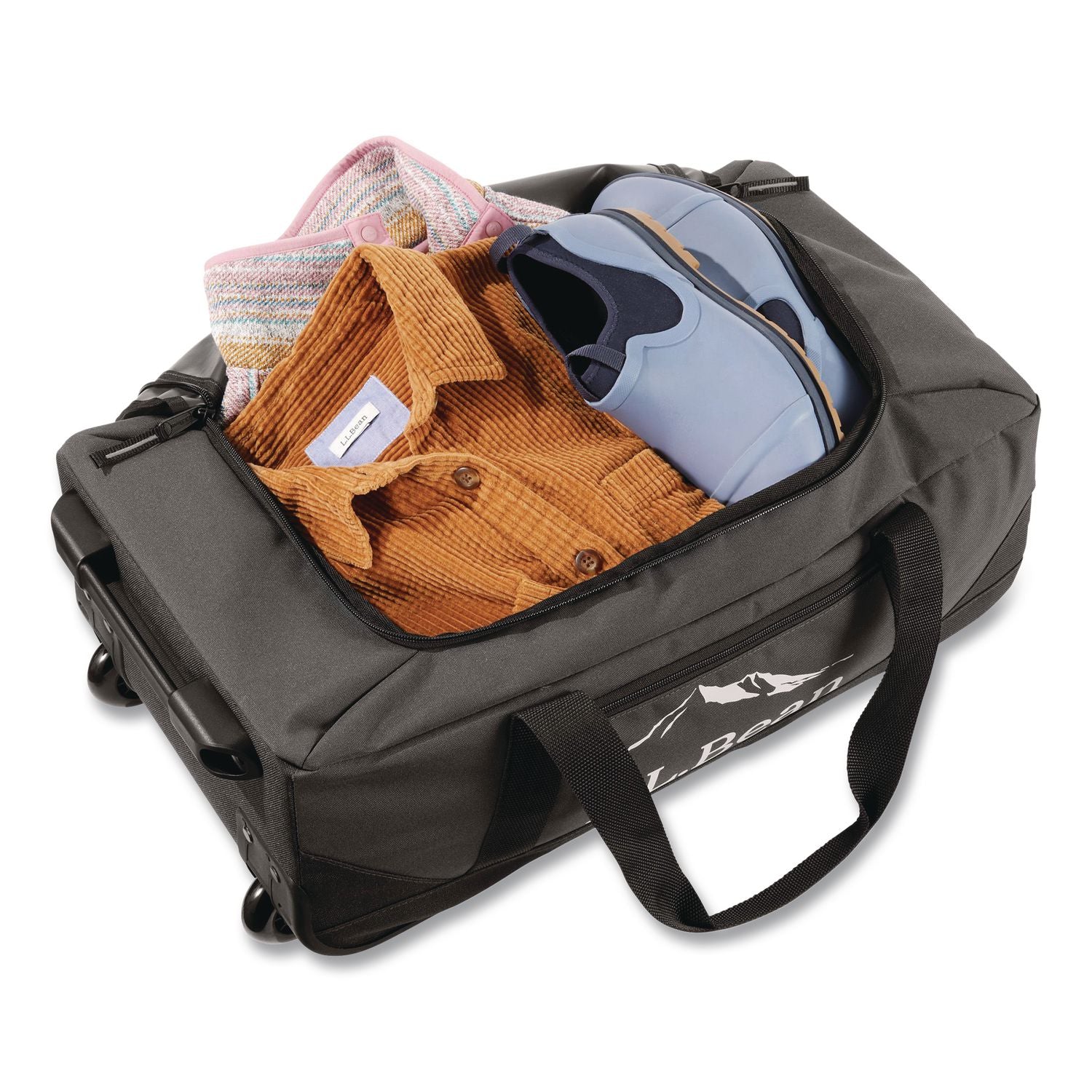 Adventure 22" Polyester Telescoping Carry-On Travel Duffel With Wheels, 22 X 12 X 9, Alloy Gray