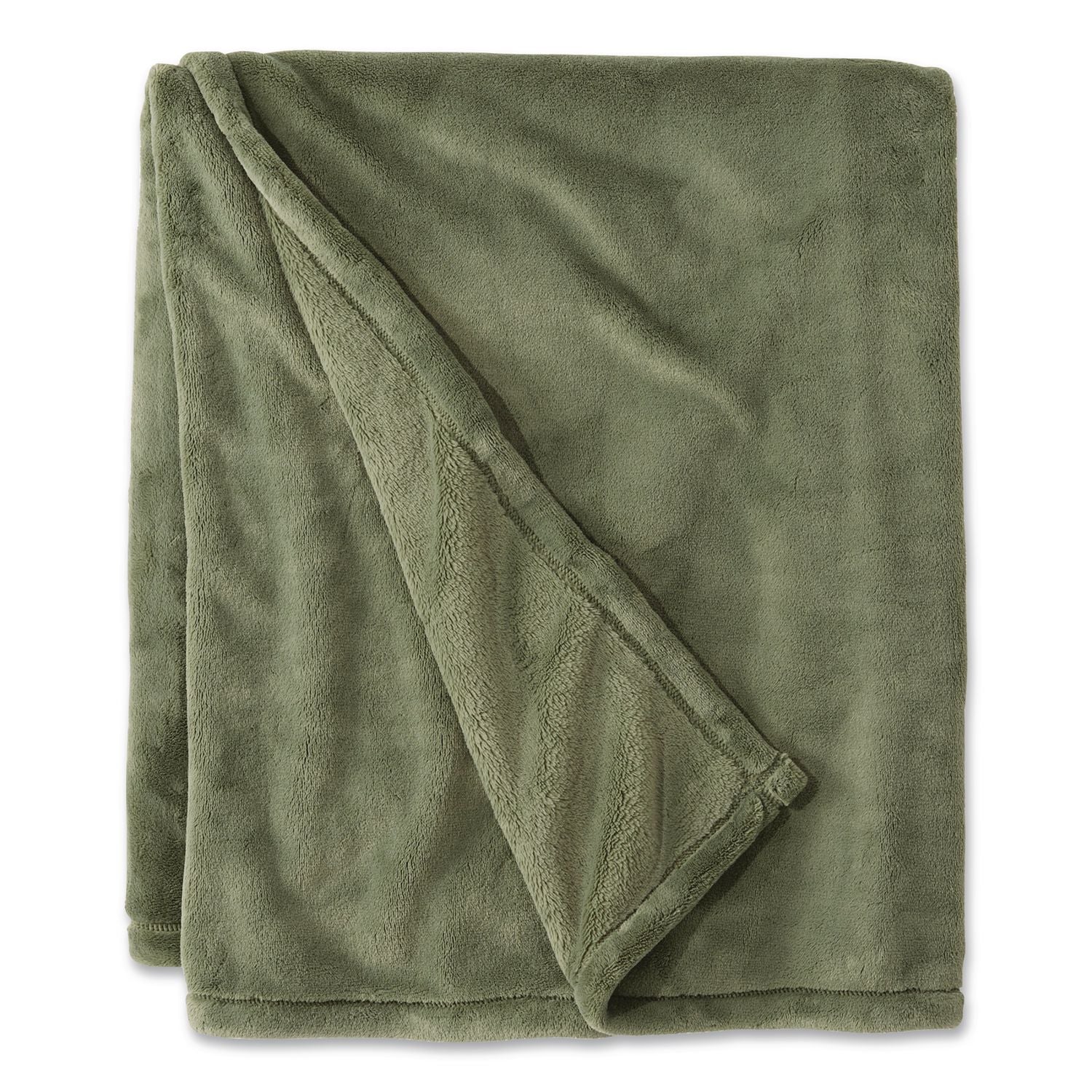 Wicked Plush Throw, 50 X 60, Deep Olive