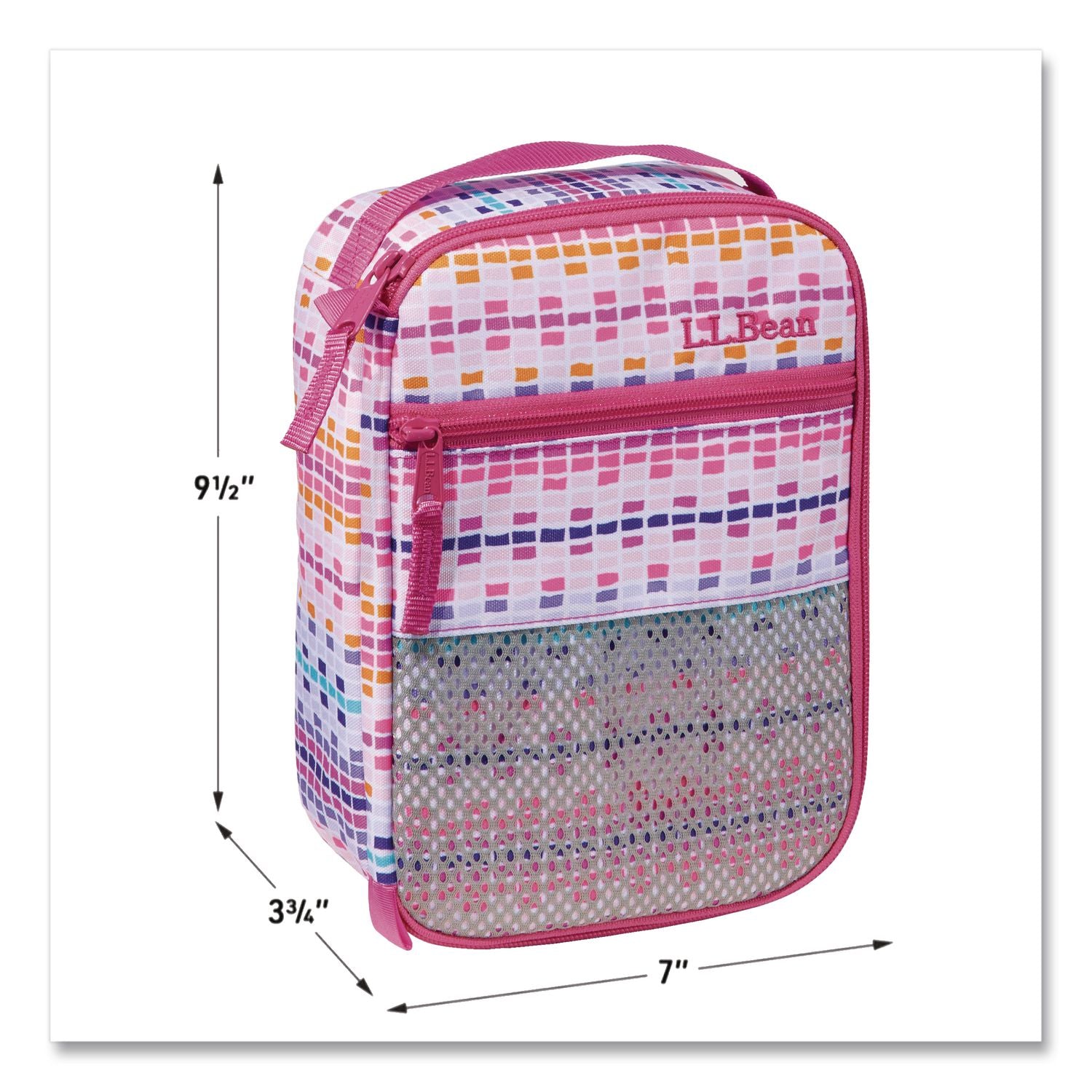 Insulated Lunch Bag, 7 X 3.75 X 9.5, Hibiscus Dash