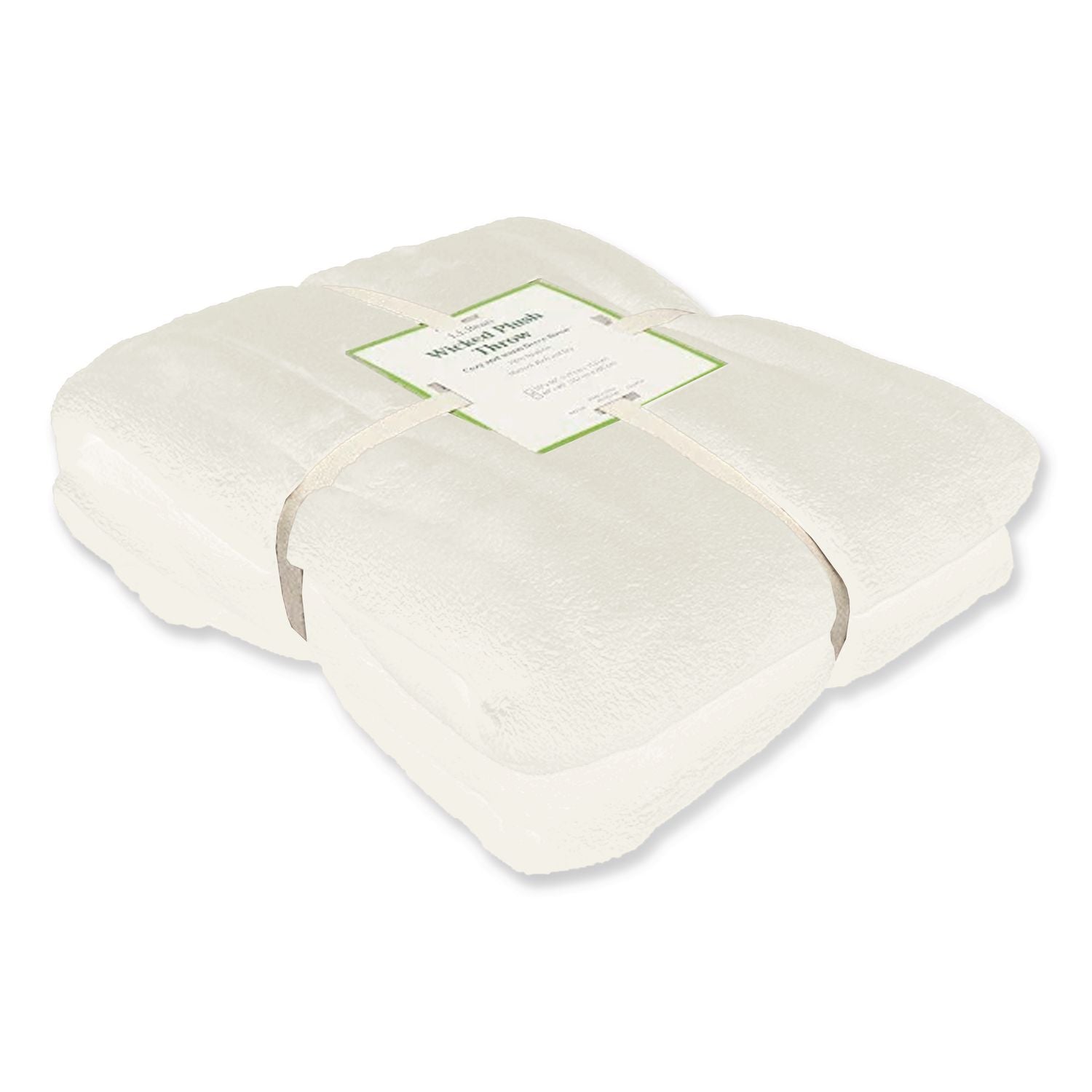 Wicked Plush Throw, 50 X 60, Antique White