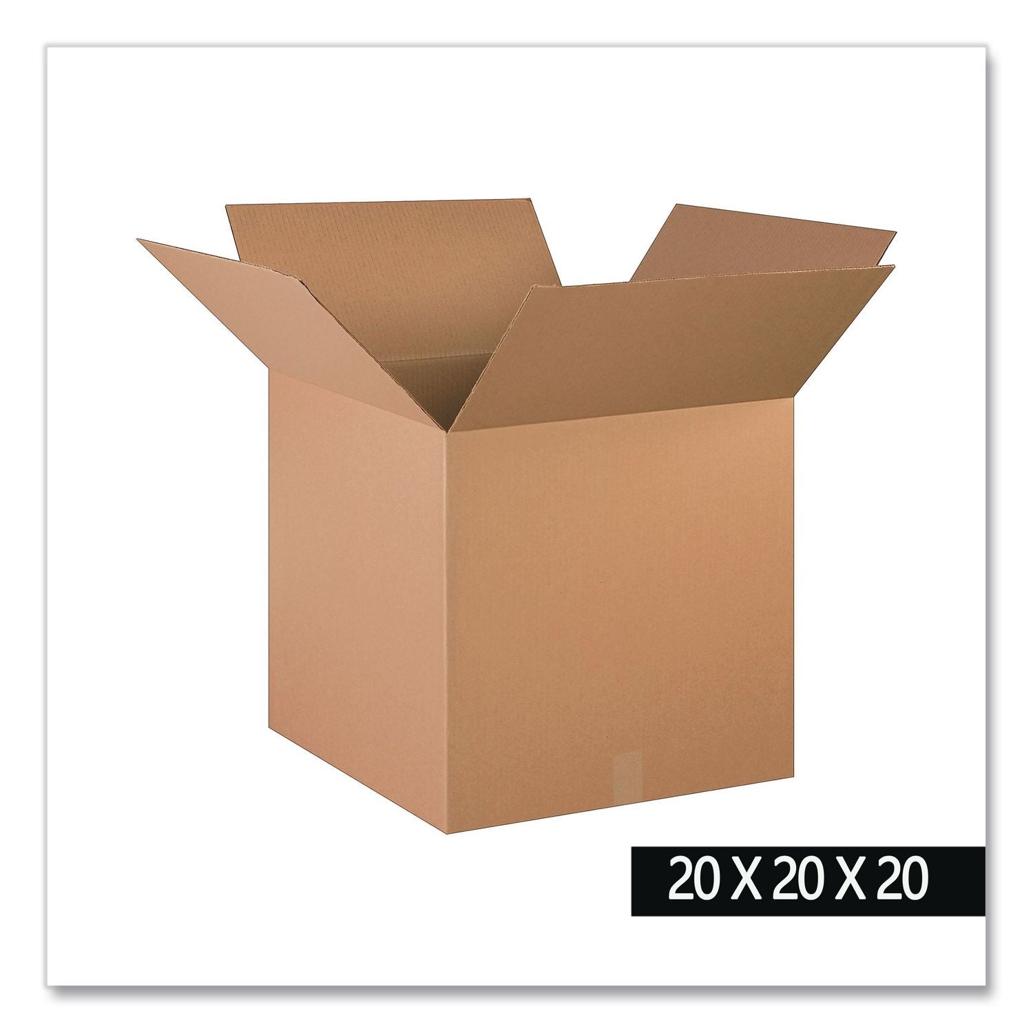 Shipping Boxes, Regular Slotted Container (RSC), 20" X 20" X 20", Kraft, 10/Bundle