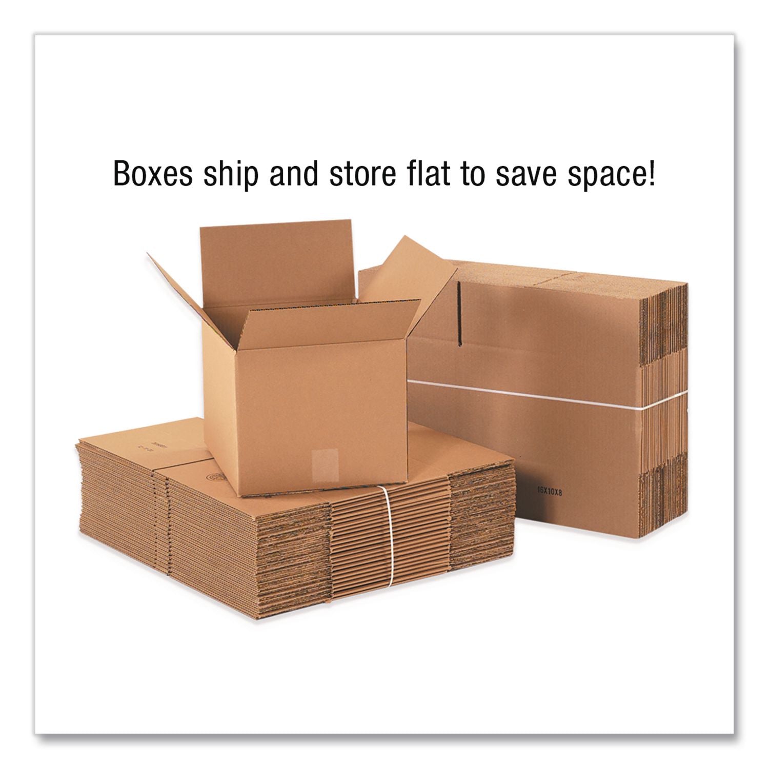 Shipping Boxes, Regular Slotted Container (RSC), 20" X 20" X 20", Kraft, 10/Bundle