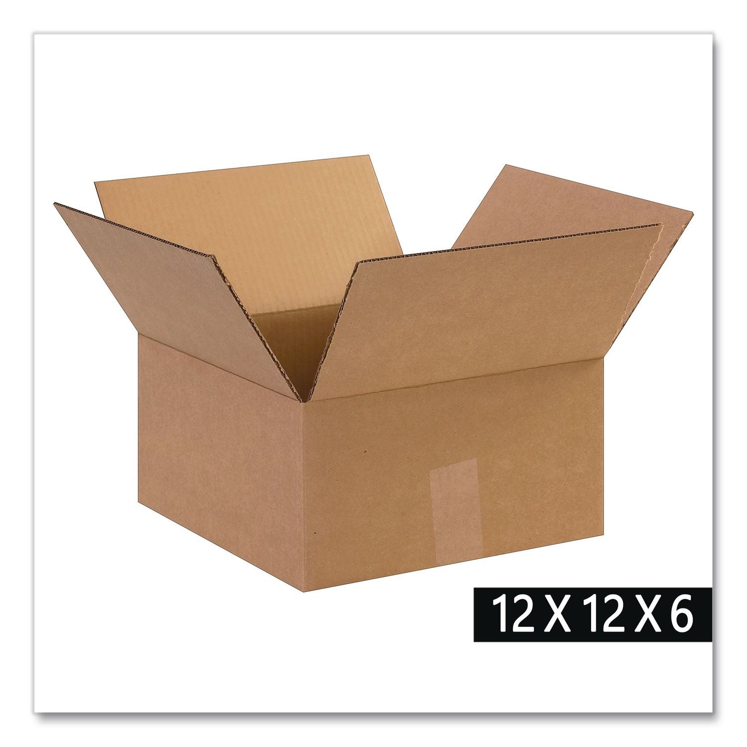 Shipping Boxes, Regular Slotted Container (RSC), 12" X 12" X 6", Kraft, 25/Bundle