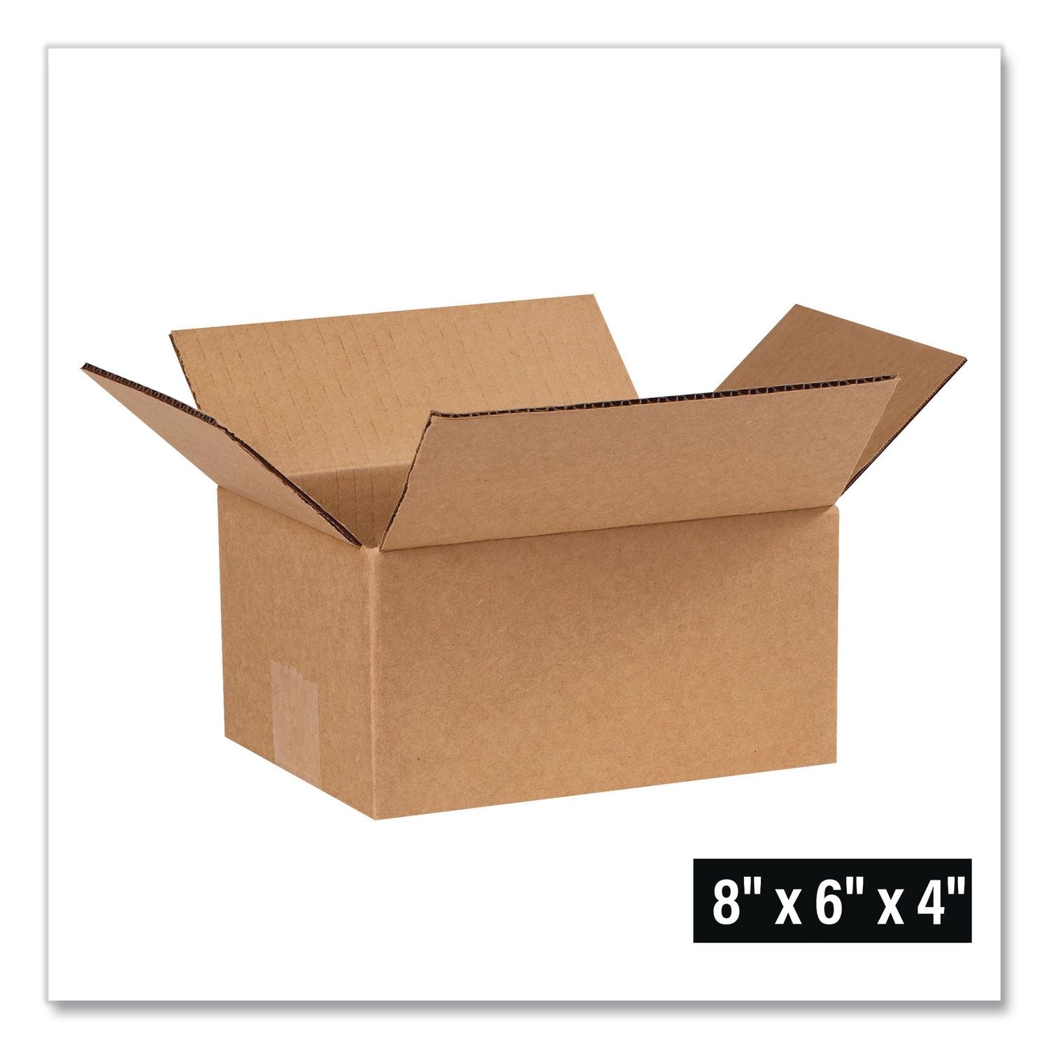 Shipping Boxes, Regular Slotted Container (RSC), 6" X 8" X 4", Kraft, 25/Bundle