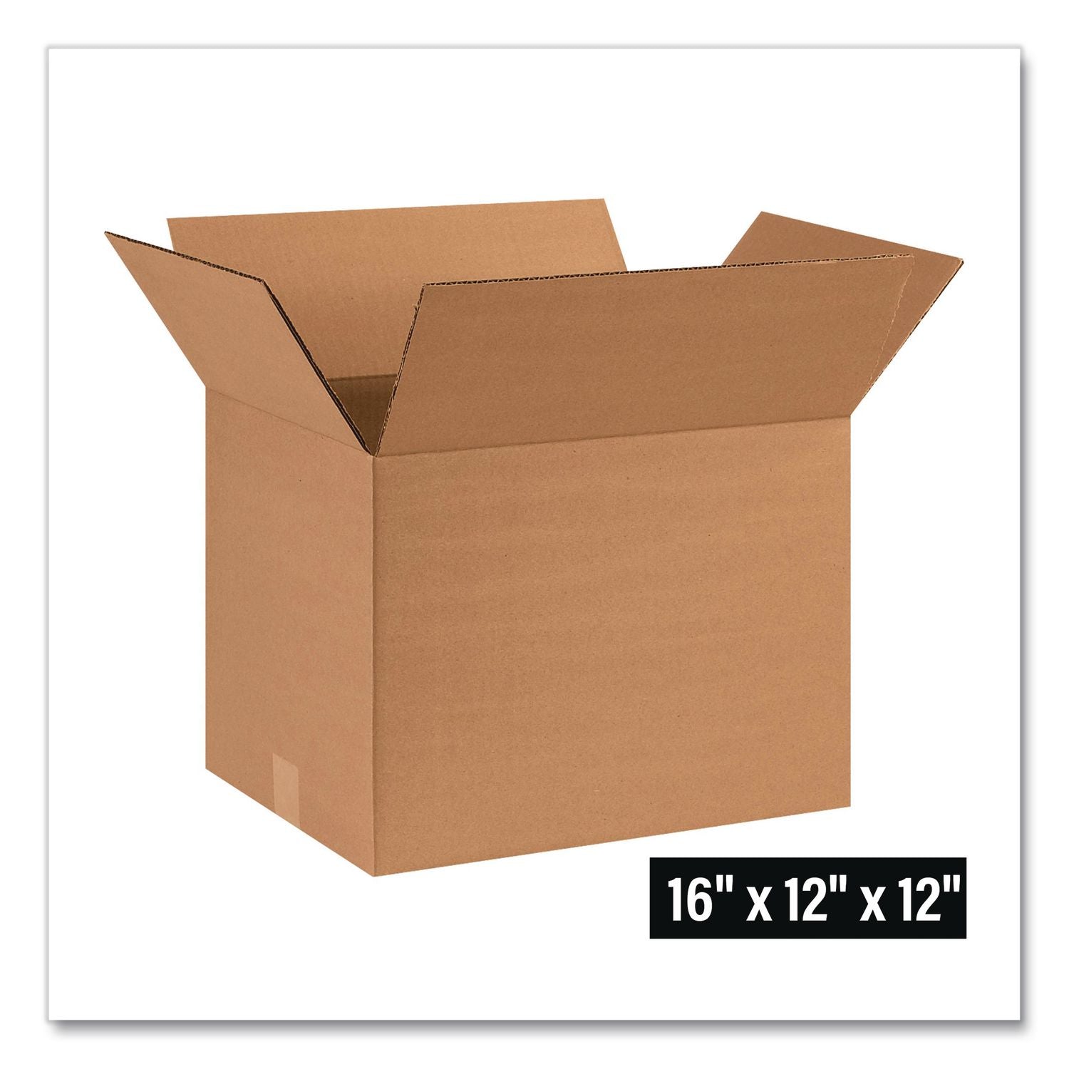 Shipping Boxes, Regular Slotted Container (RSC), 12" X 16" X 12", Kraft, 25/Bundle