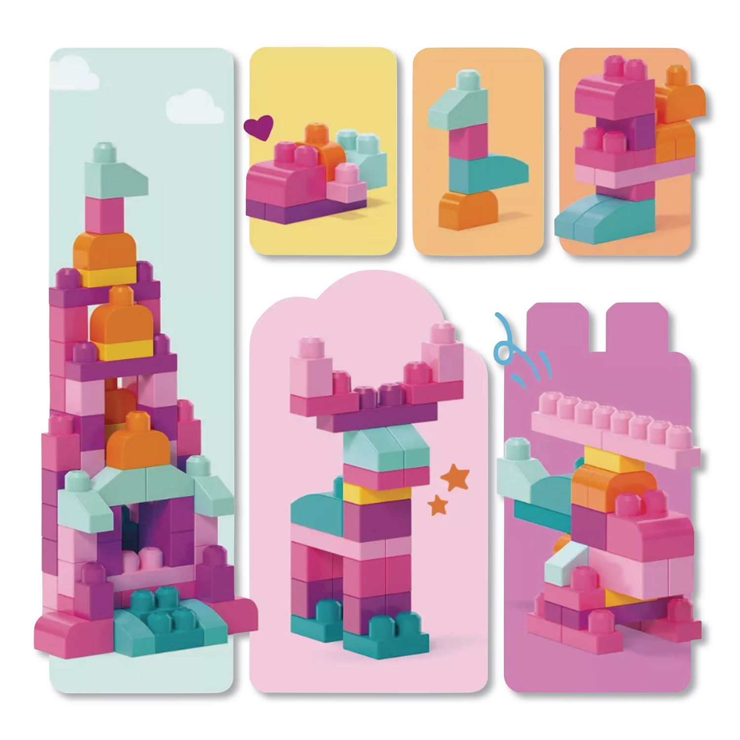 MEGA BLOKS First Builders Big Building Bag, Ages 1 To 5, 80 Pieces