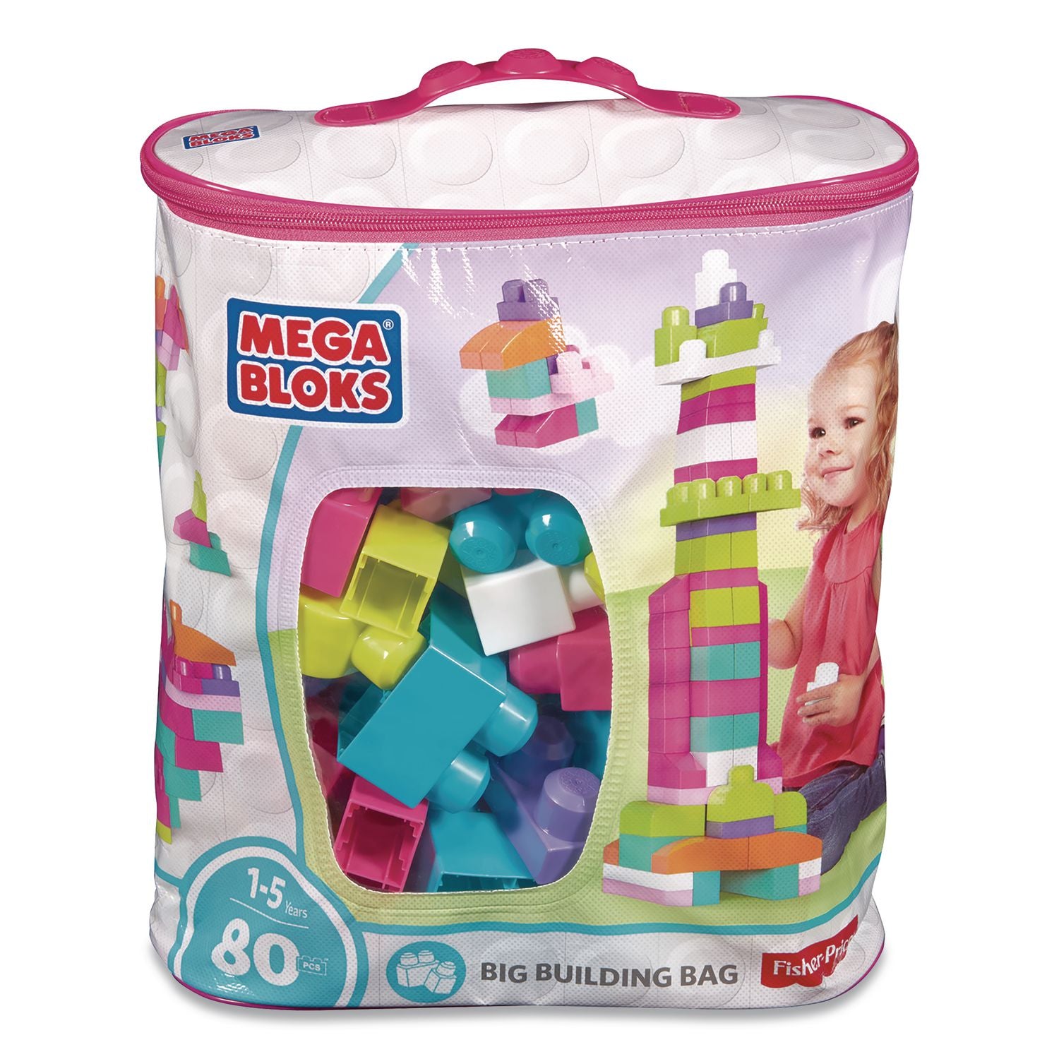 MEGA BLOKS First Builders Big Building Bag, Ages 1 To 5, 80 Pieces