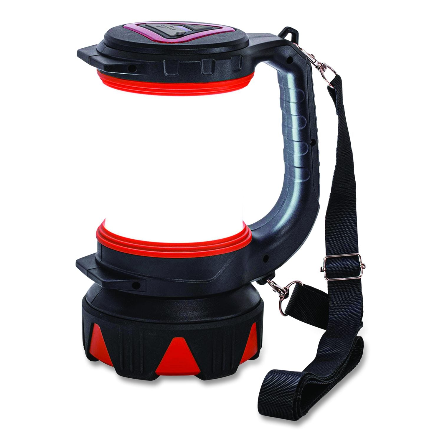 Lifegear USB Rechargeable Multi-Mode Lantern, Rechargeable Lithium Ion Battery (Included), Black/Red