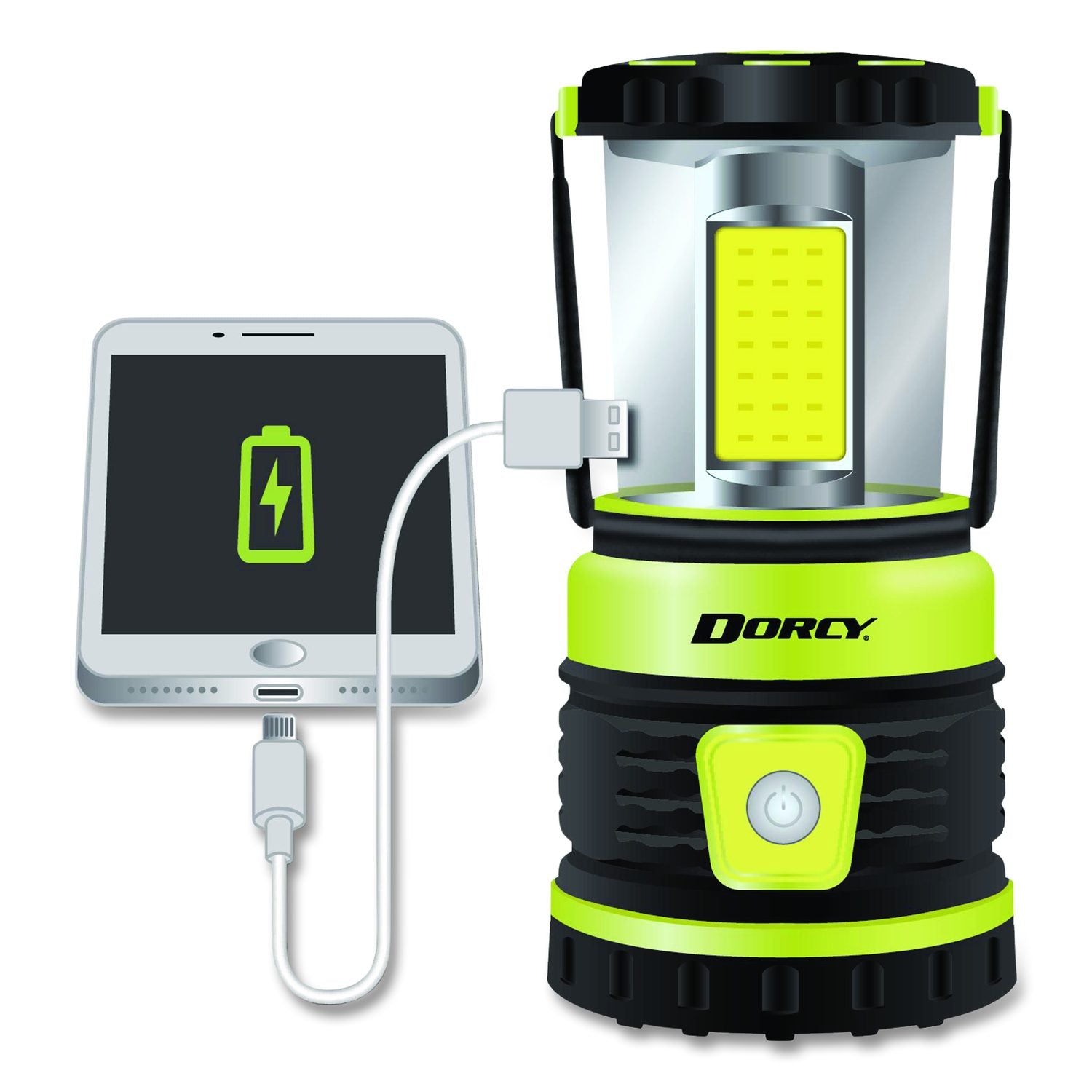 Adventure Rechargeable Multi Function Lantern, Rechargeable Lithium Ion Battery (Included), Yellow/Black