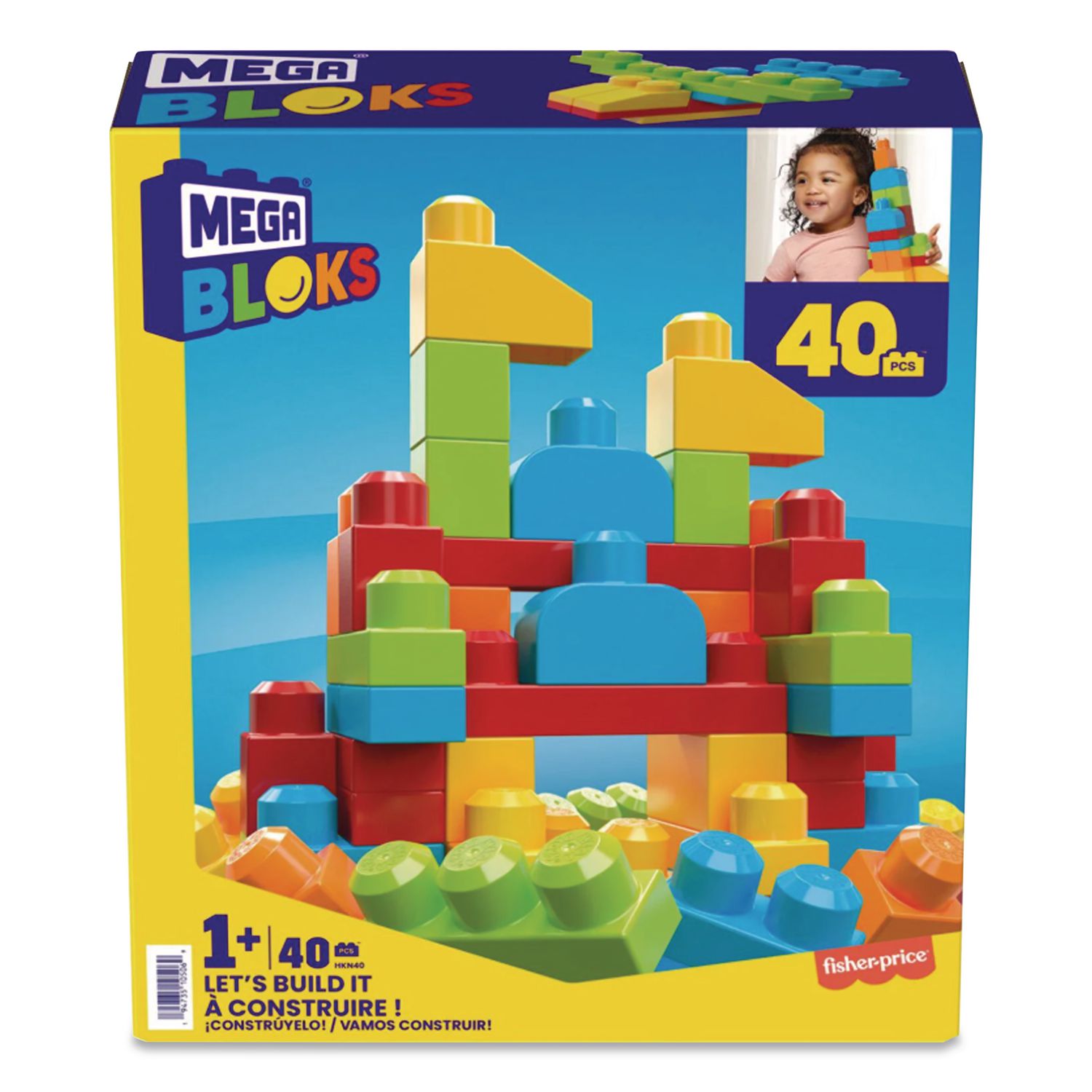 MEGA BLOKS Let'S Build It, Ages 1 To 3, 40 Pieces