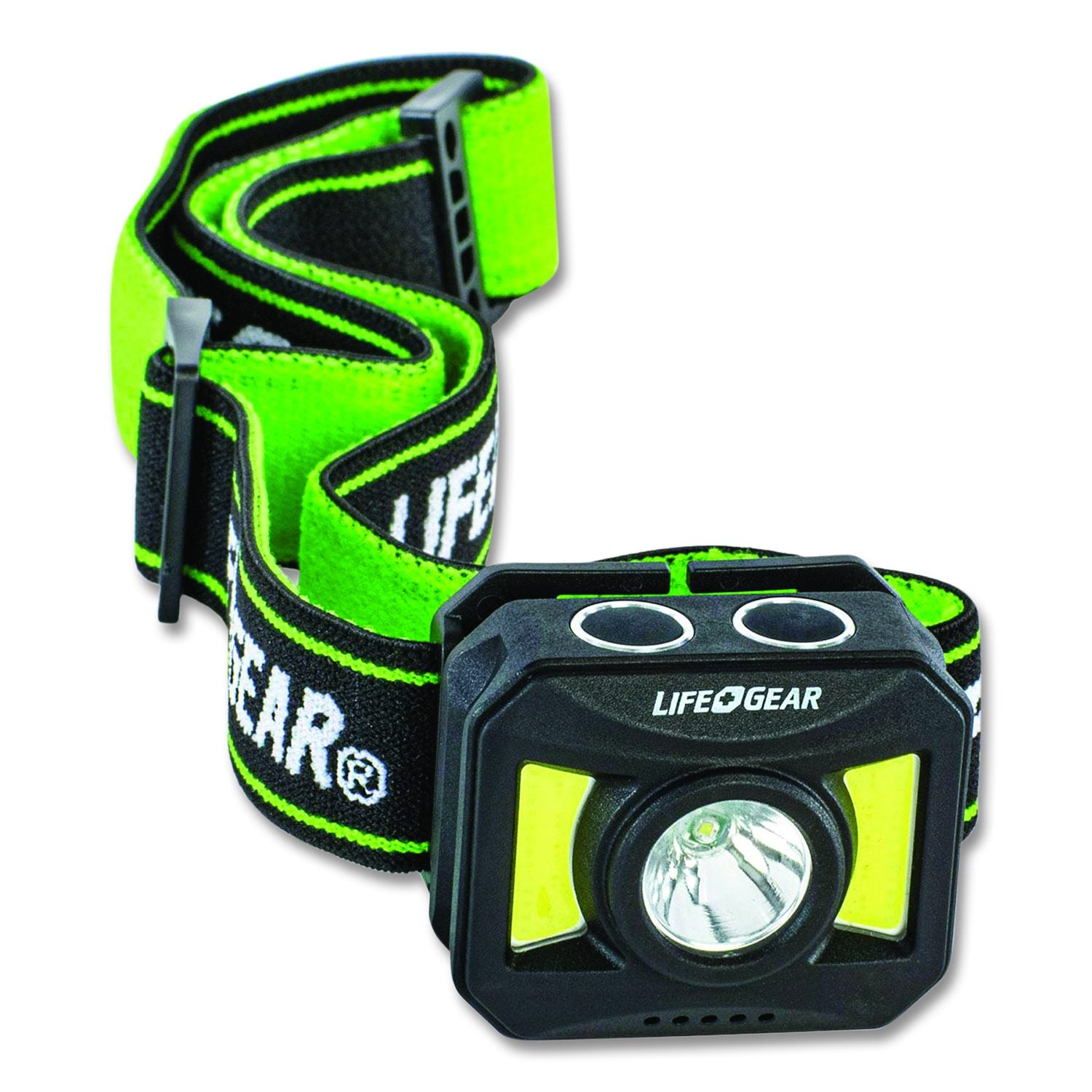 Lifegear Adventure USB-C Rechargeable Headlamp, Rechargeable Lithium Ion Battery (Included), Black