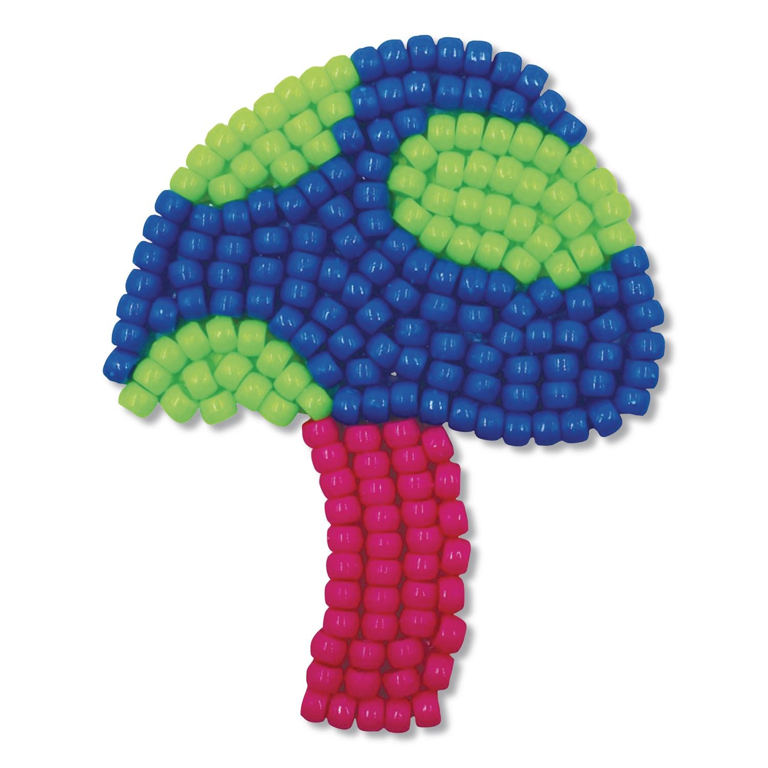 Pony Beads, Plastic, 0.24" X 0.35", Assorted Neon Colors, 1, 000/Pack
