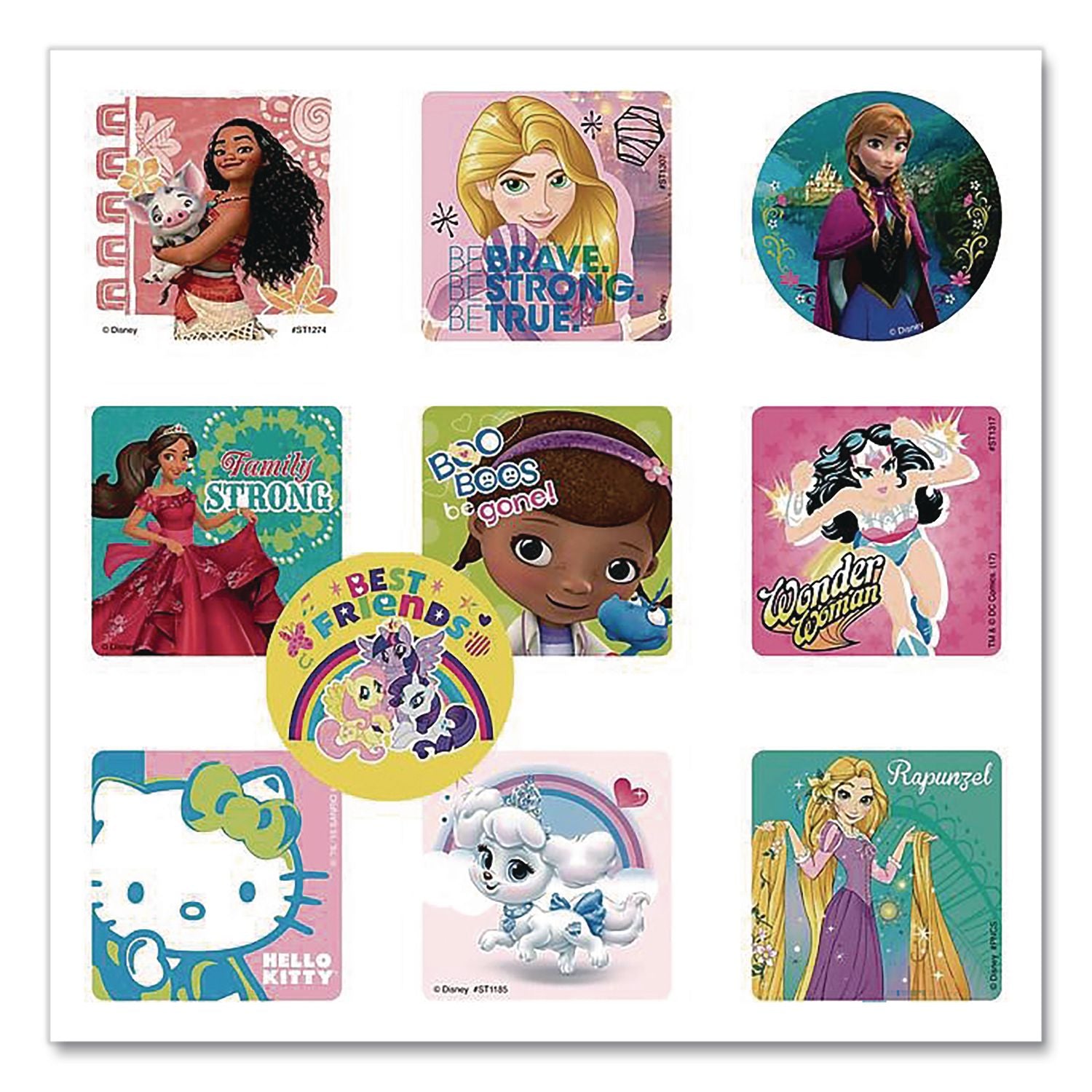 Girl Sticker Sampler, Assorted Colors/Designs, 1, 000/Box