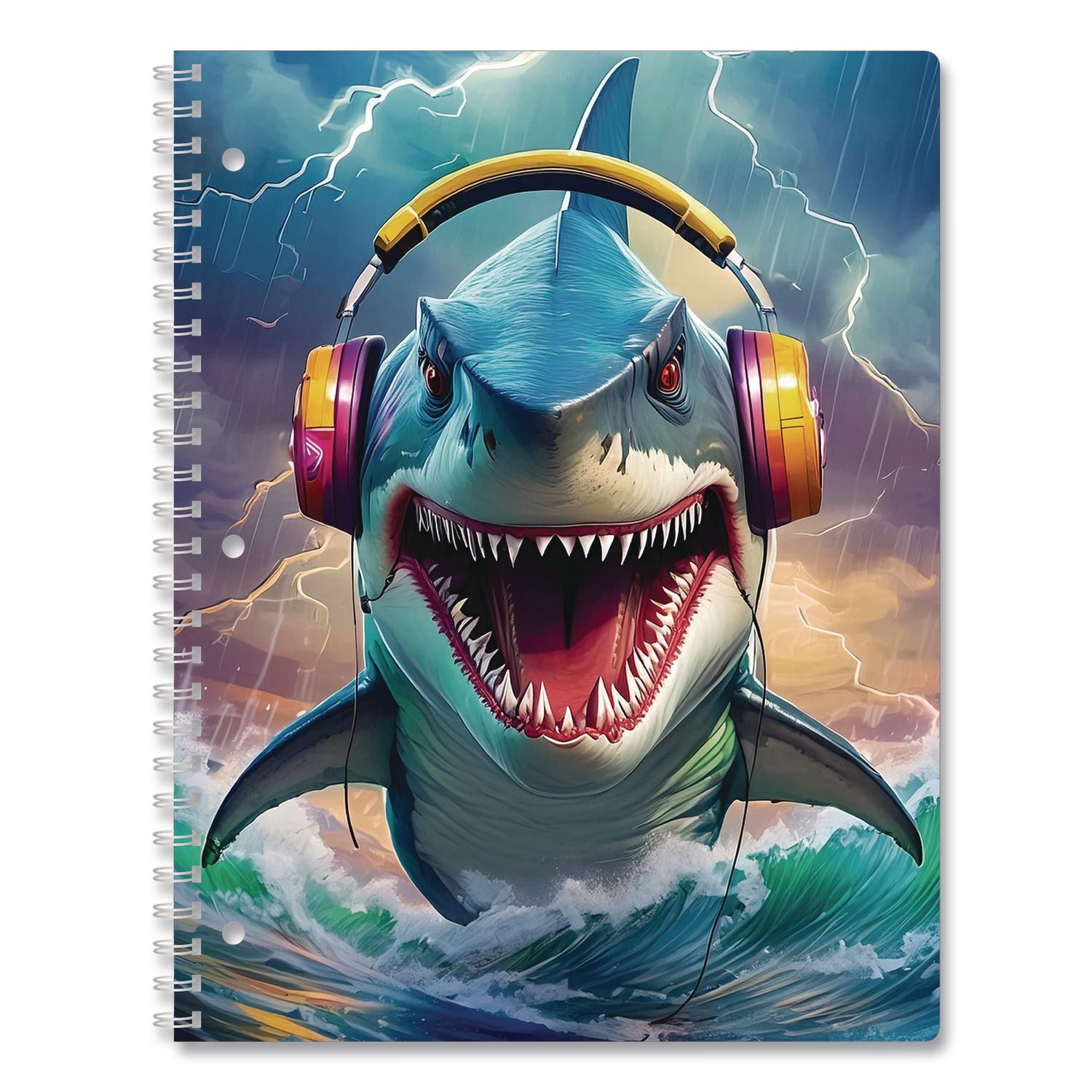 One-Subject Notebook, Wide/Legal Rule, Dino Or Shark, Randomly Assorted, (80) 11 X 8.5 Sheets