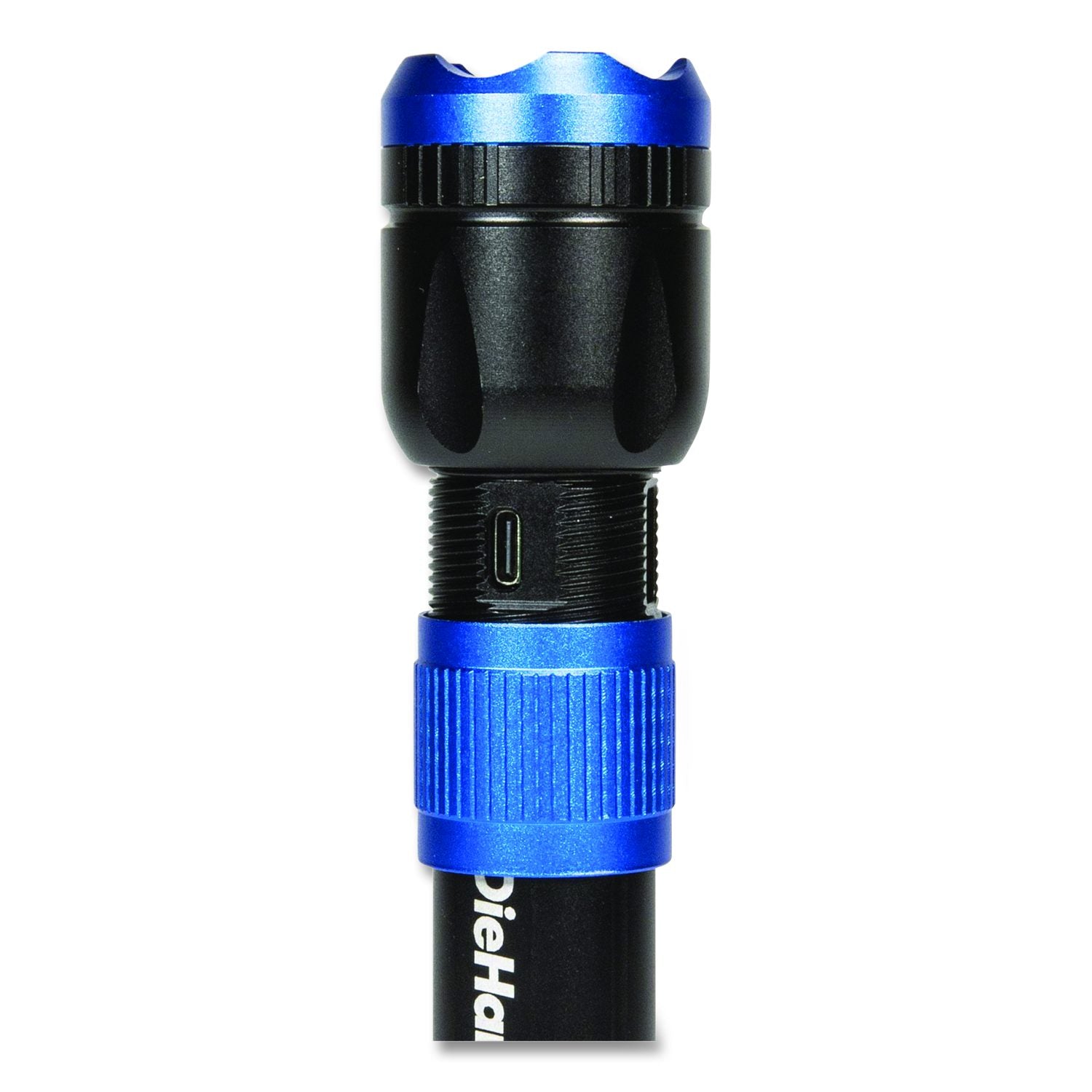 Diehard USB-C Rechargeable Flashlight And Power Bank, Lithium Ion Rechargeable Battery (Included), Black/Blue