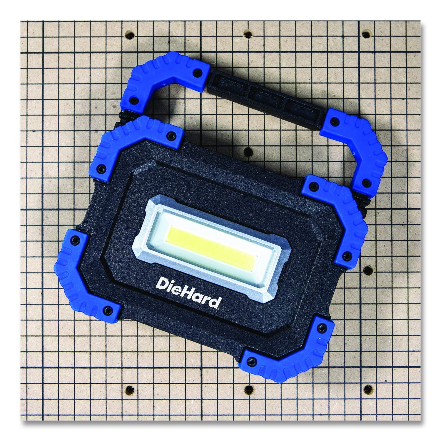 Diehard Rechargeable Utility Work Light With Power Bank, Lithium Ion Rechargeable Battery (Included), Black/Blue