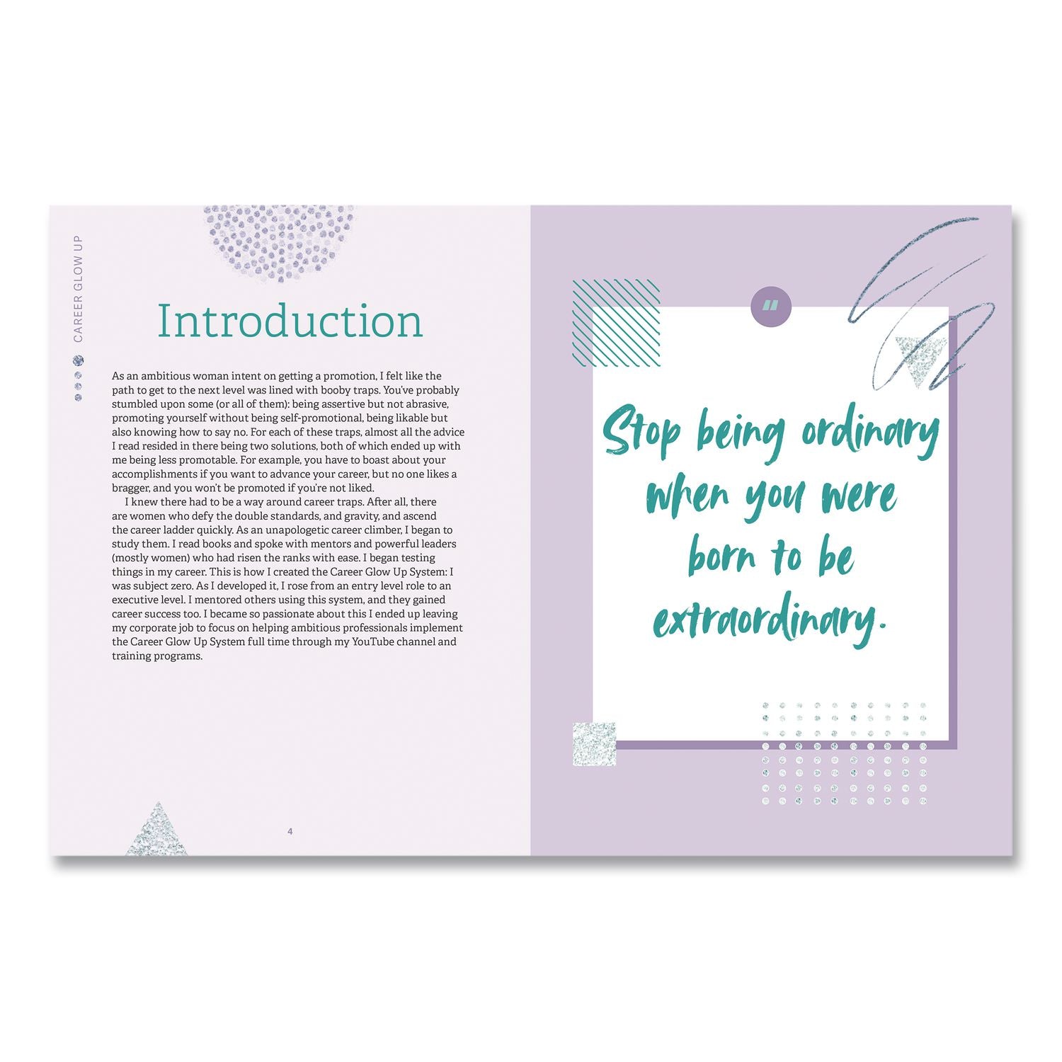 Career Glow Up Self-Help Guided Journal, Blue Cover, (160) 8.75 X 6.75 Sheets