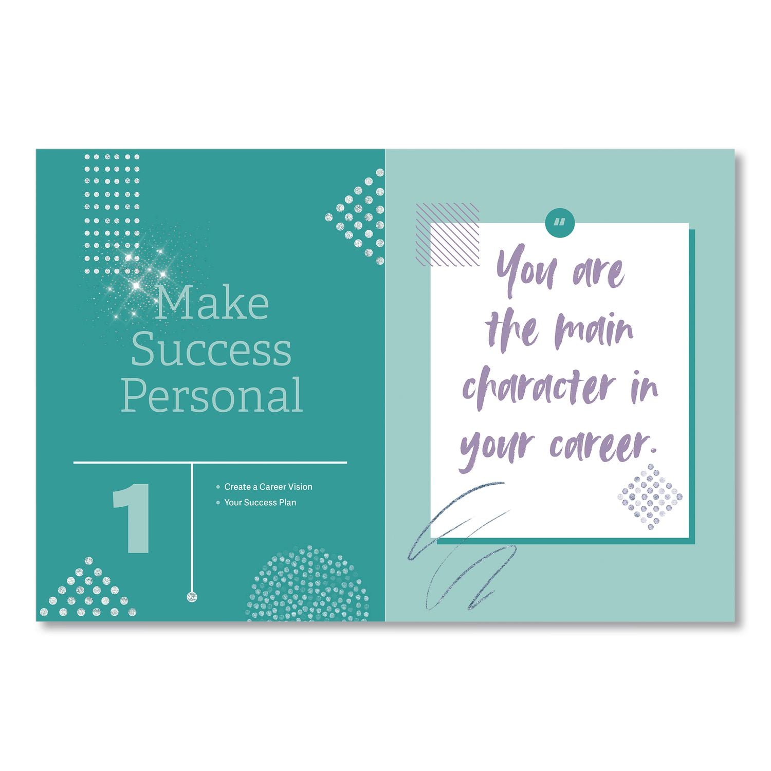 Career Glow Up Self-Help Guided Journal, Blue Cover, (160) 8.75 X 6.75 Sheets