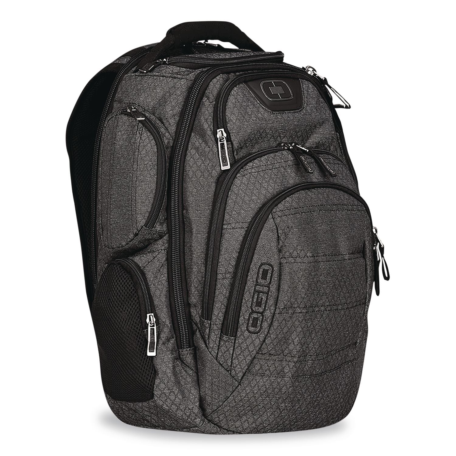 Gambit Laptop Backpack, Large, Fits Devices Up To 15", 15" X 10.5" X 19.5", Graphite/Black