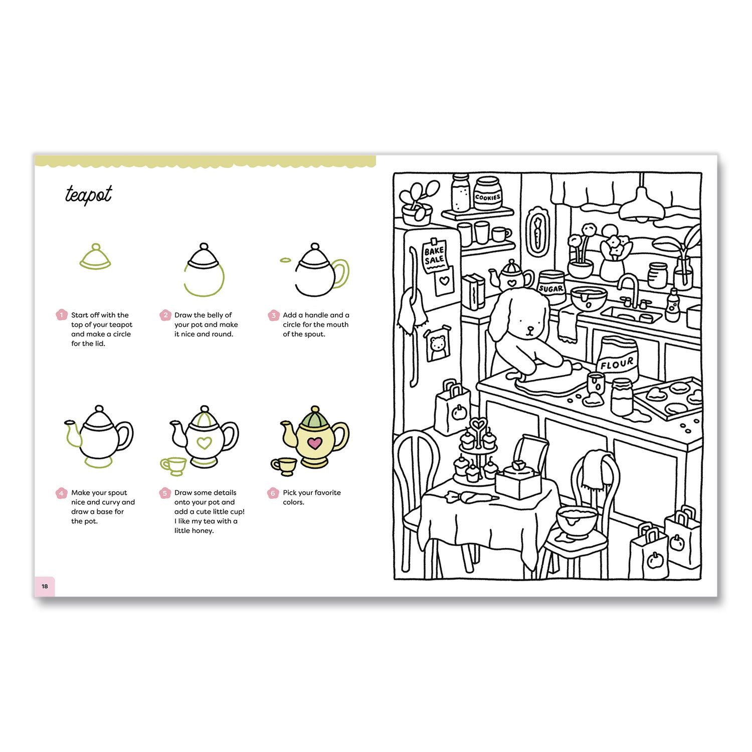 How To Draw Super Cute Things With Bobbie Goods Coloring Book, All Ages, 8.5 X 11 Sheets, 112 Pages