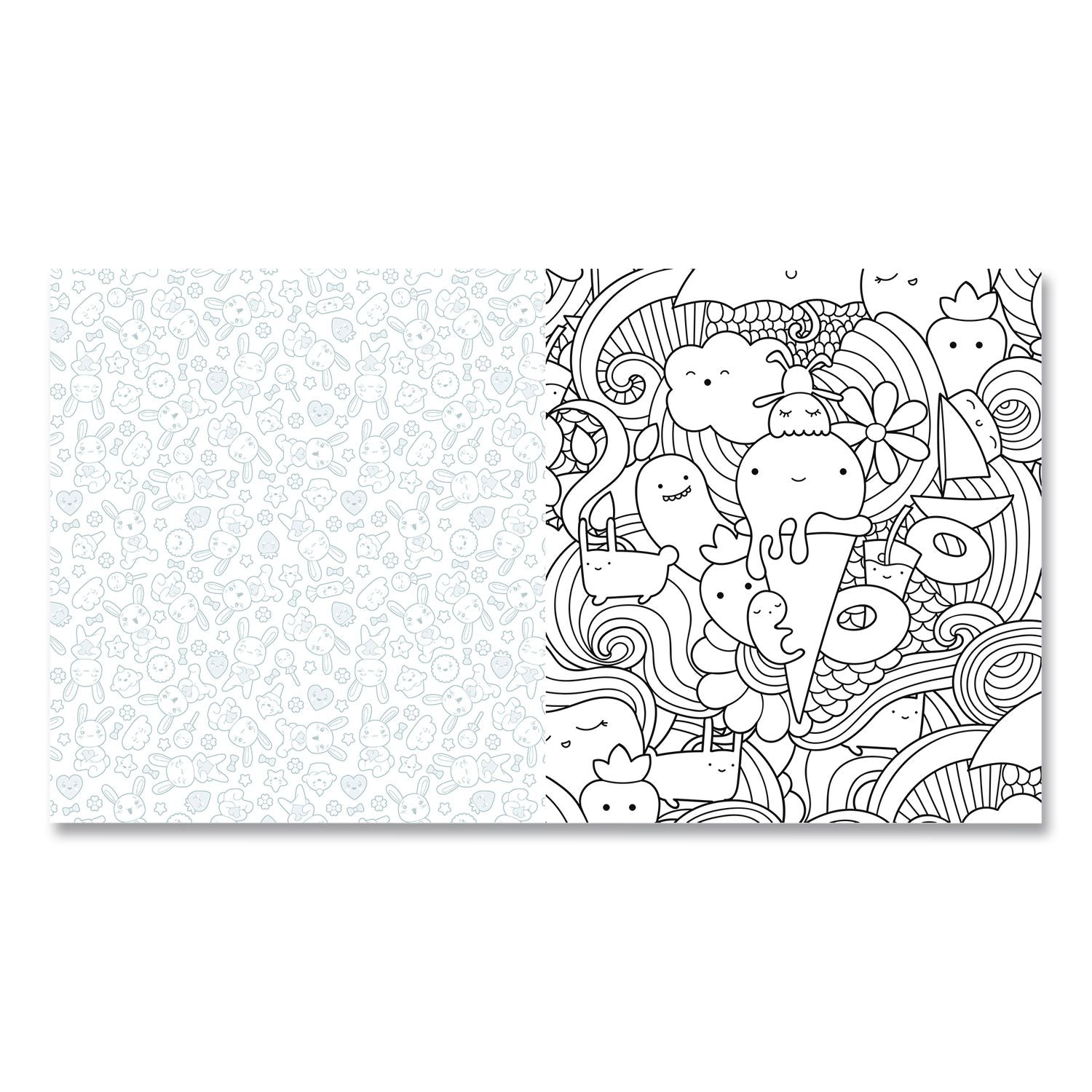 Cute Kawaii Coloring Book, All Ages, 128 Pages