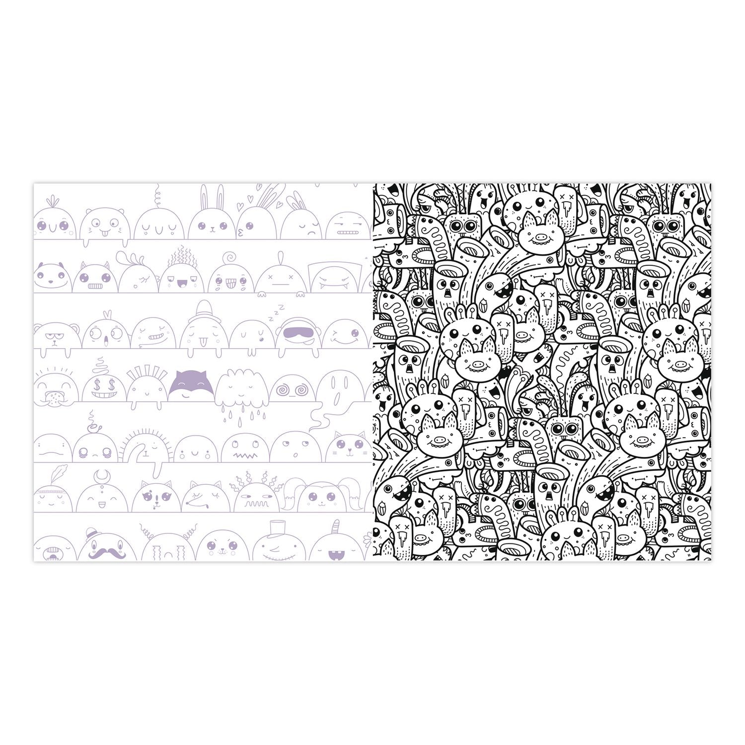 Cute Kawaii Coloring Book, All Ages, 128 Pages
